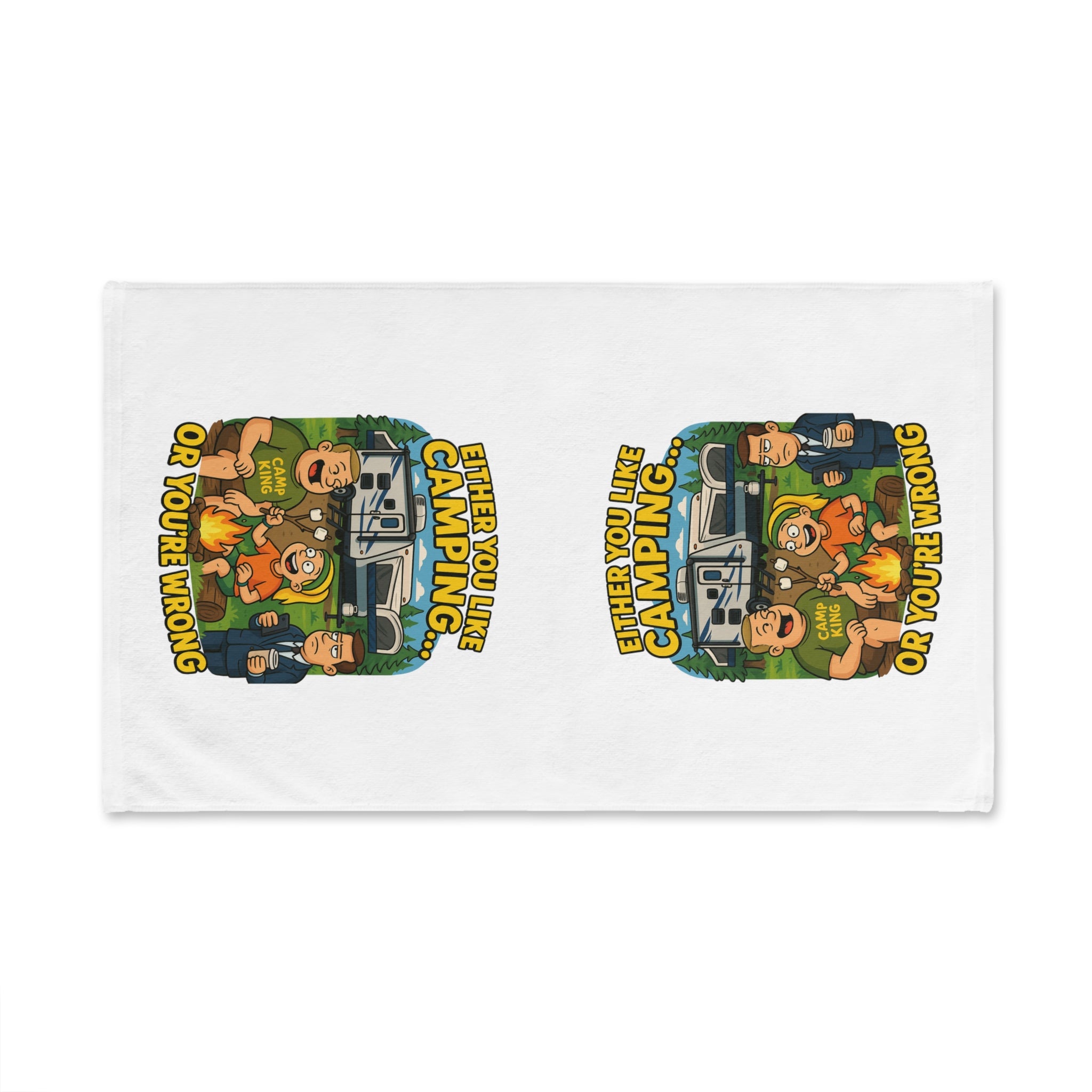 Camping-Themed Hand Towel: Either You Like Camping or You're Wrong