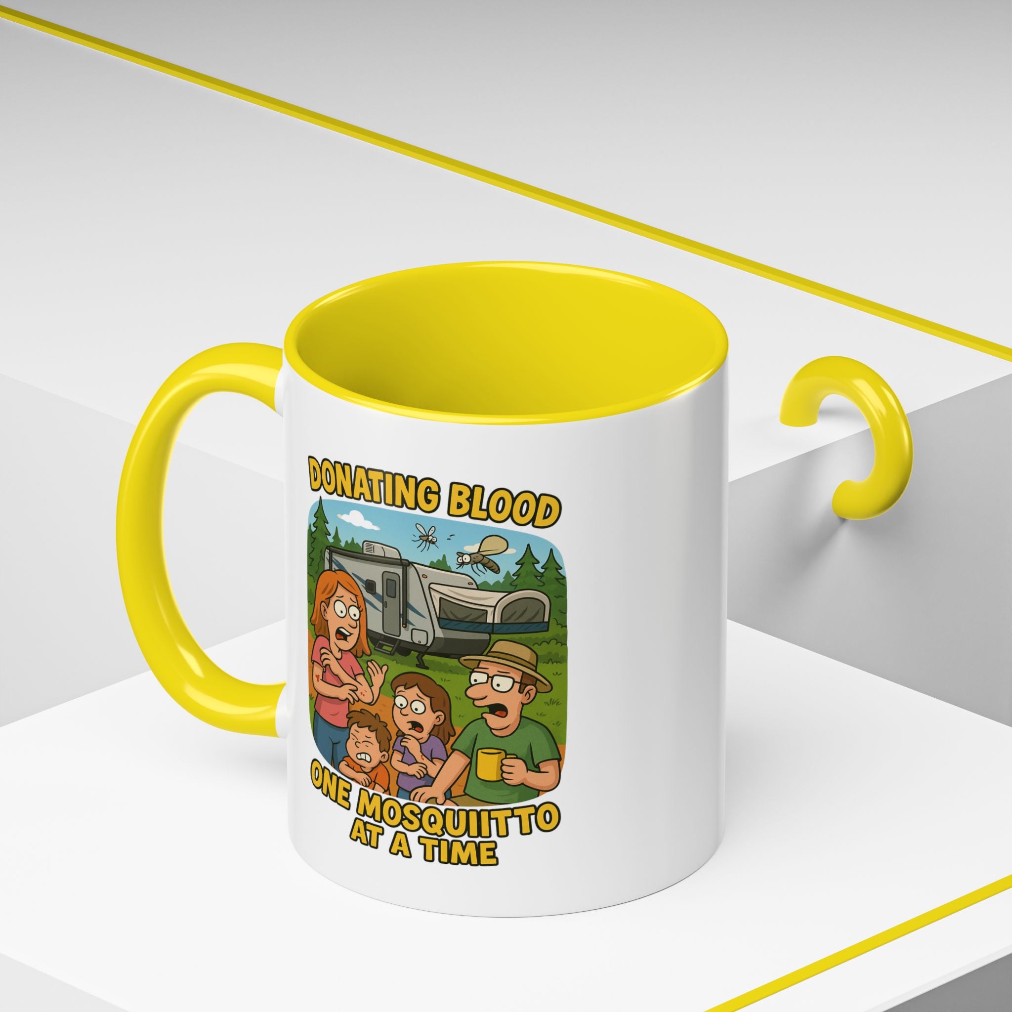 Donating Blood Coffee Mug with Fun Cartoon Design, Unique Gift for Nurses, Healthcare Workers, Humorous Office Mug, Blood Donation Awareness