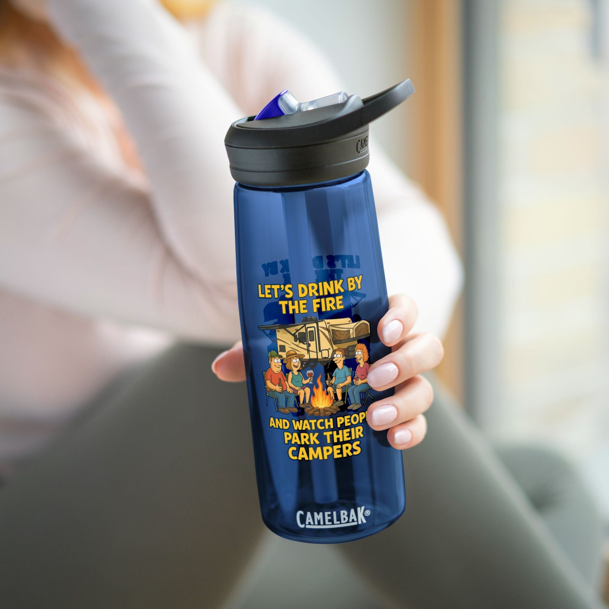 Camping Water Bottle with Funny Quote - Hydration Gift for Hikers, Outdoor Enthusiasts, Camping Trip Essential, Campfire Decor, Summer [...]