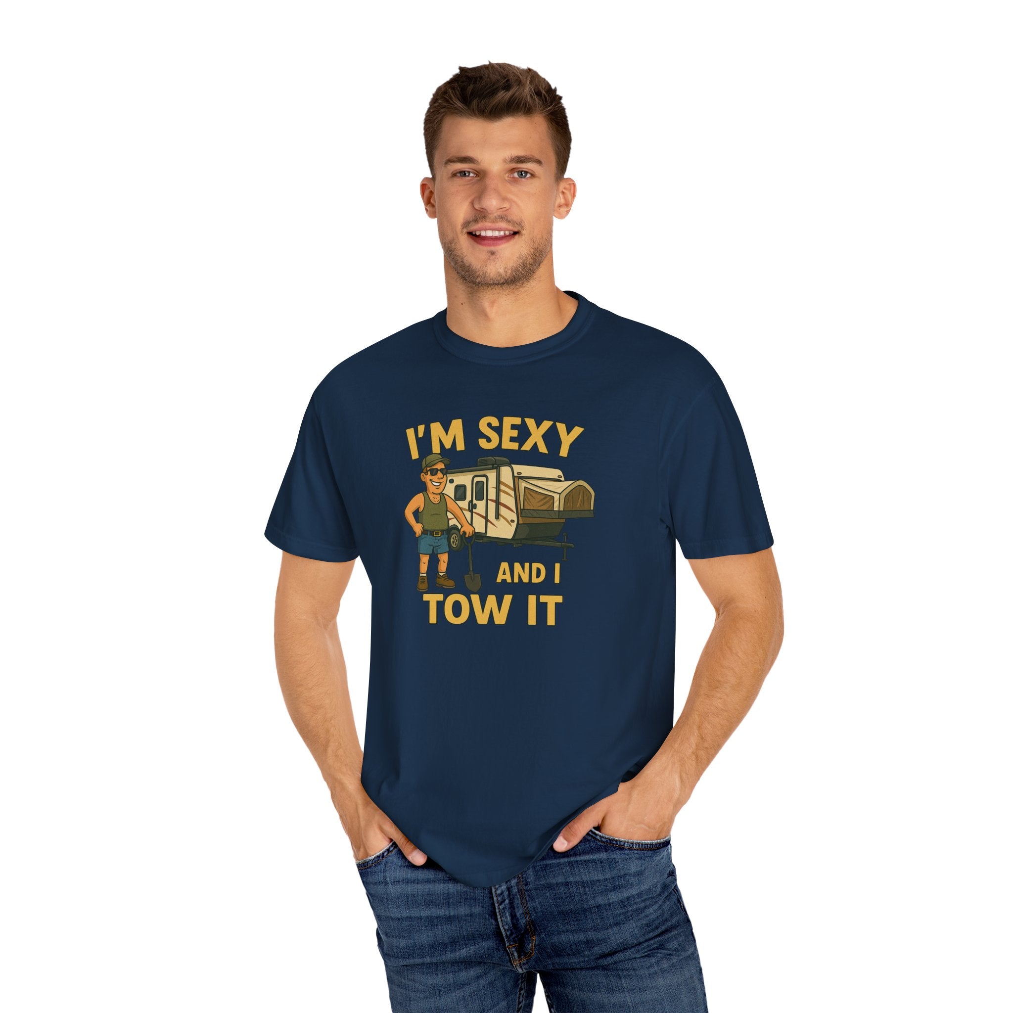 Playful Camping T-Shirt, I'm Sexy and I Tow It Tee, Unisex Outdoor Shirt, Funny Gift for RV Lovers, Travel T-Shirt, Casual Summer Wear