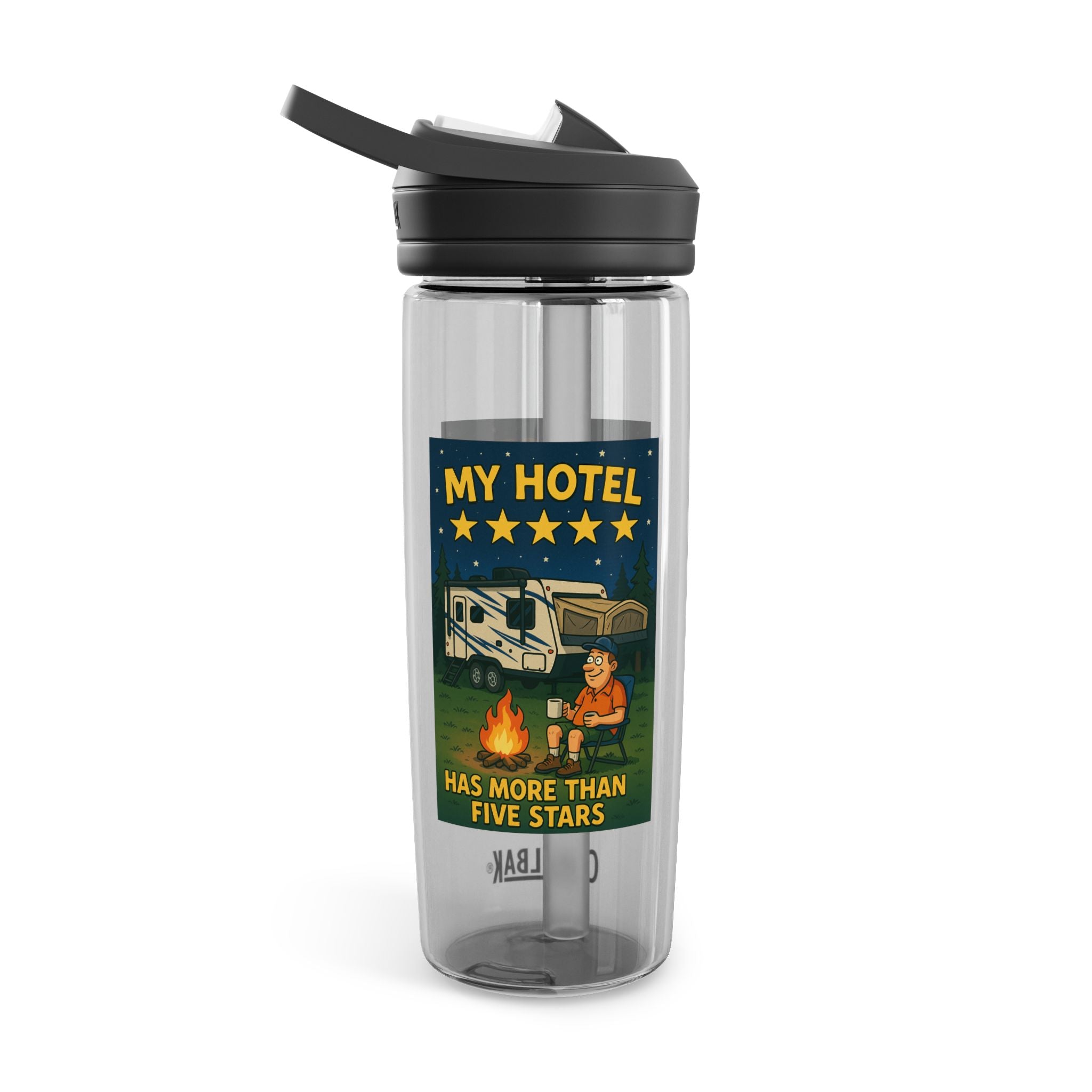 Camping Water Bottle with Inspirational Camping Quote, 20oz|25oz Camp Flask, Outdoor Gear, Travel Mug, Hiking Bottle, Adventure Gift