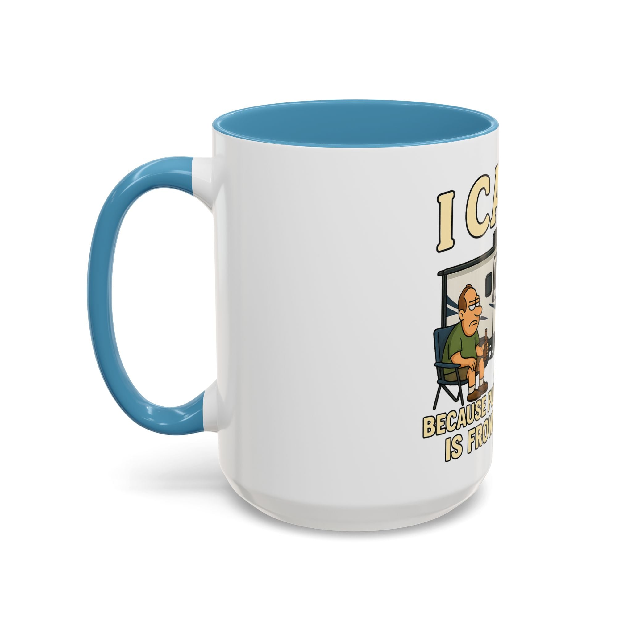 Camping Humor Coffee Mug - I Camp Because Punching People is Frowned Upon