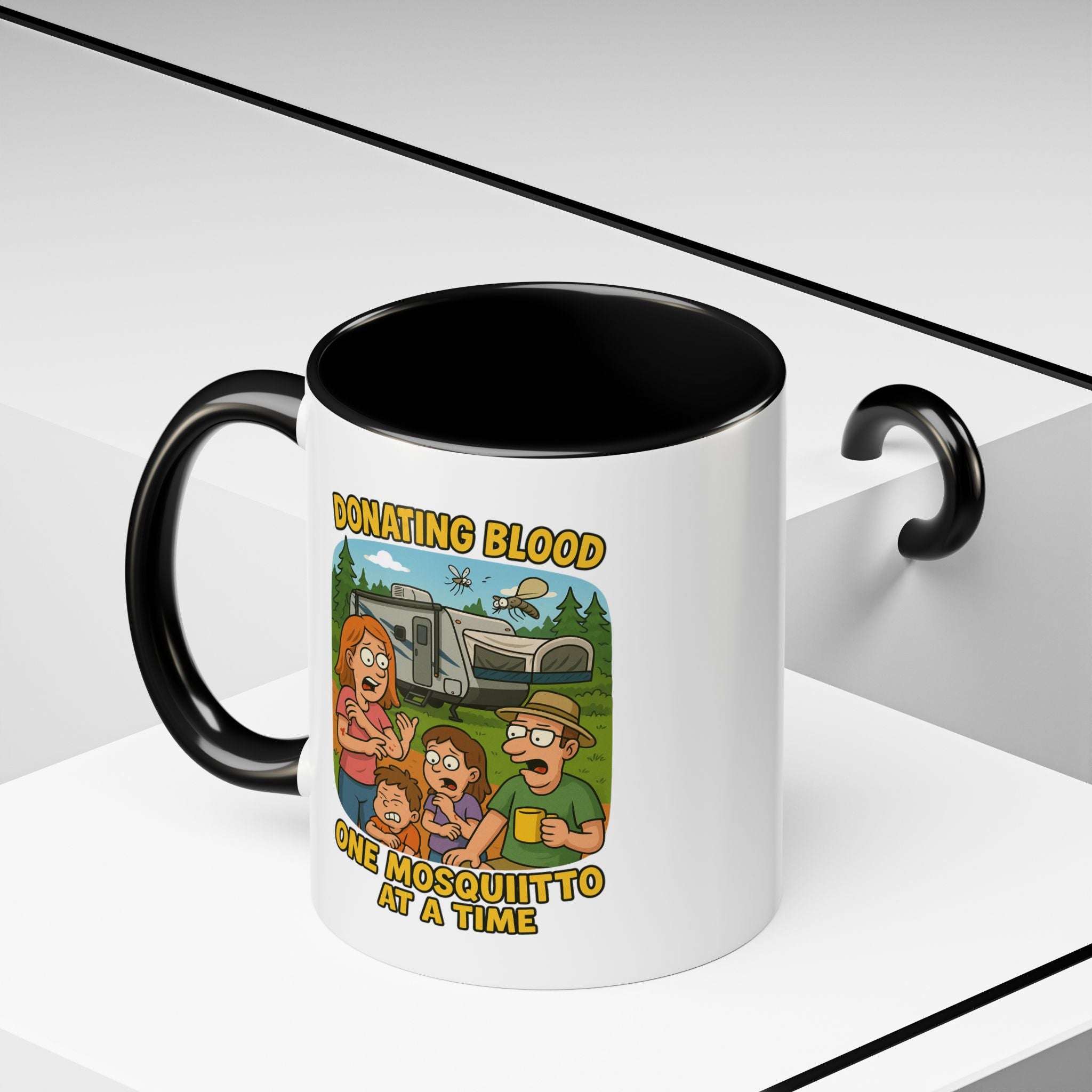 Donating Blood Coffee Mug with Fun Cartoon Design, Unique Gift for Nurses, Healthcare Workers, Humorous Office Mug, Blood Donation Awareness