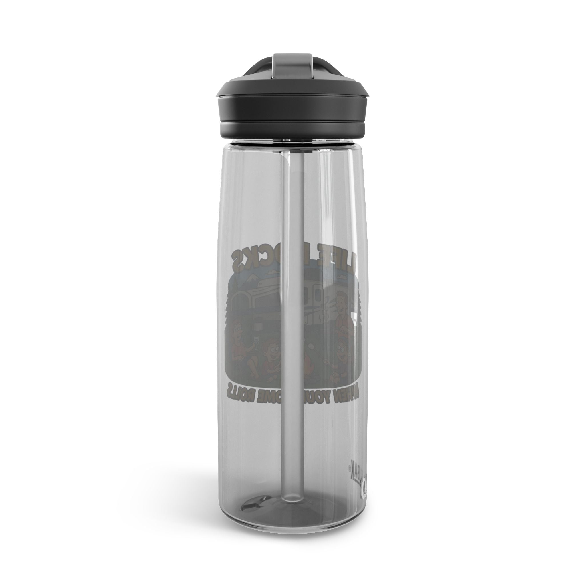 Camping Water Bottle with Life Rocks Design, Adventure Hydration, RV Lover Gift, Outdoorsy Water Bottle, Eco-Friendly Travel Gear
