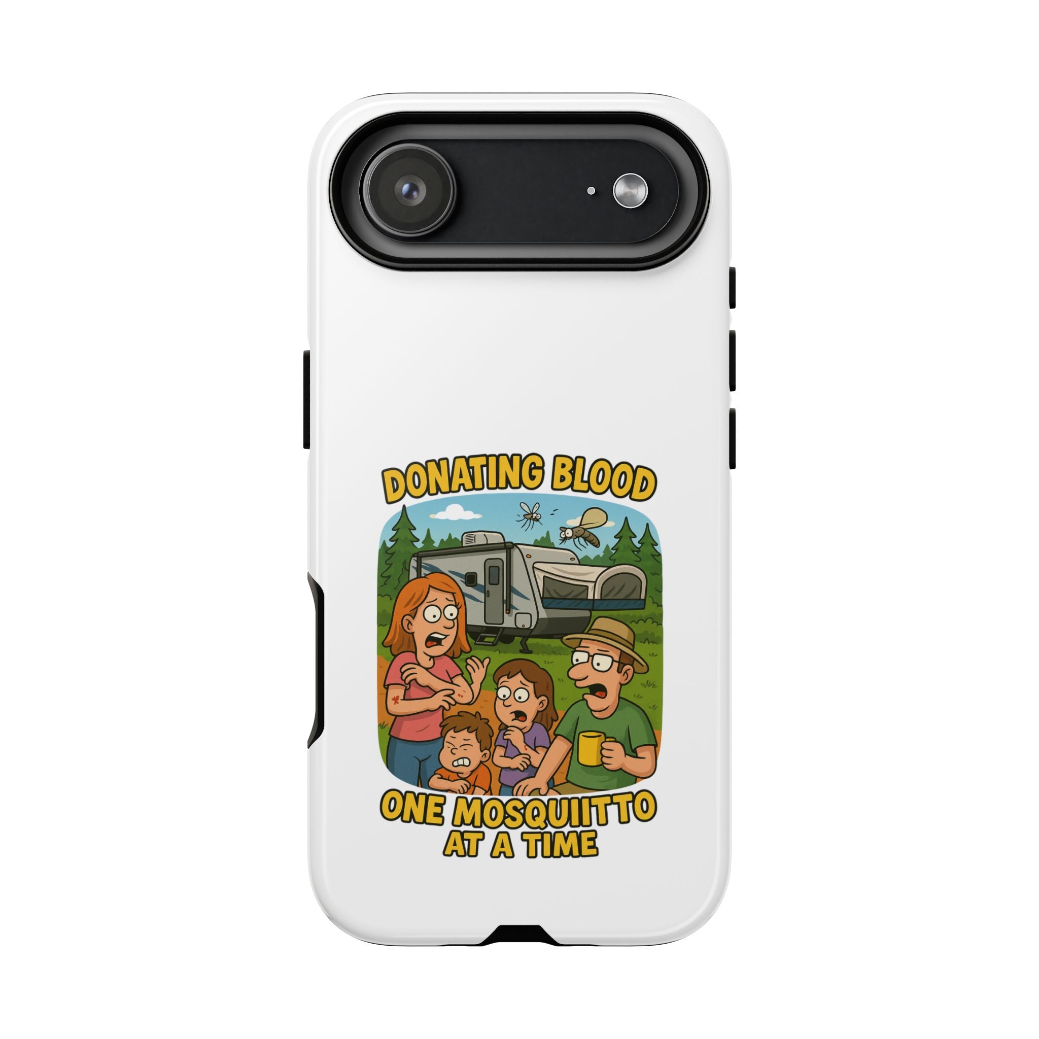 Humorous Phone Case - Donating Blood Mosquito Design, Funny Gift for Nurses, Outdoor Lovers, Eco-Friendly Gift, Summer Fun