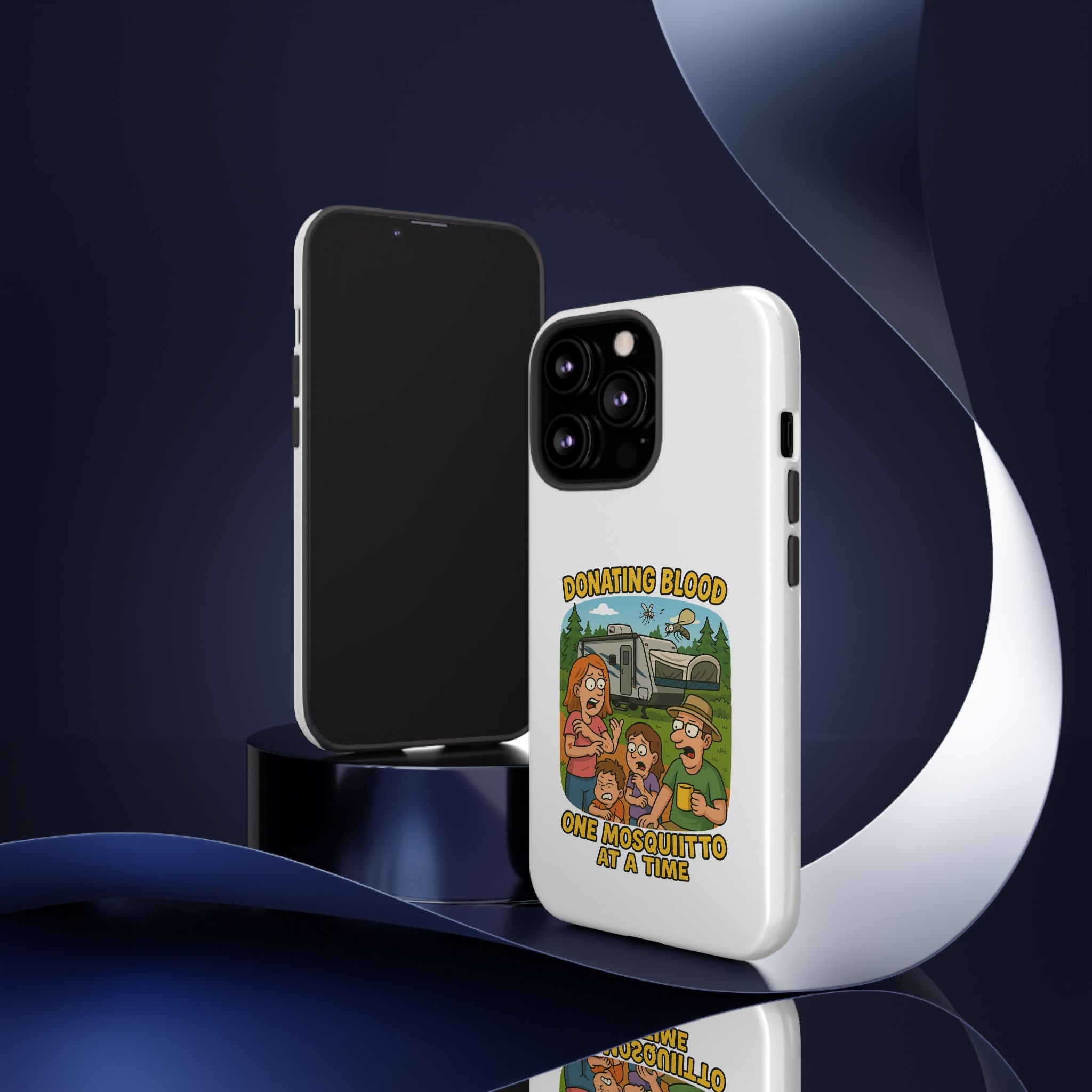 Humorous Phone Case - Donating Blood Mosquito Design, Funny Gift for Nurses, Outdoor Lovers, Eco-Friendly Gift, Summer Fun