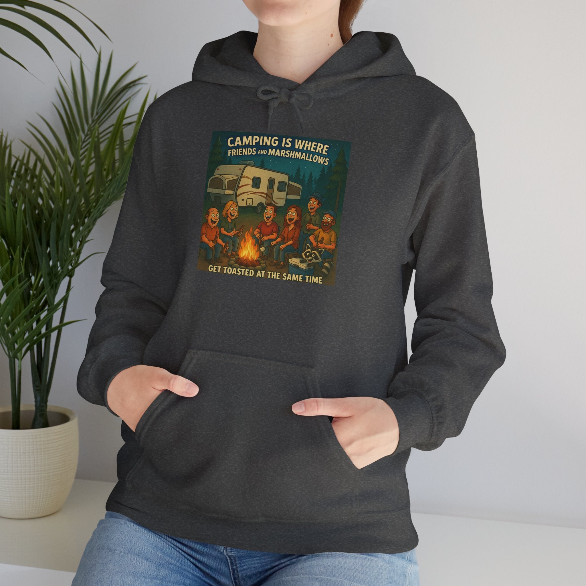 Vintage Camping Unisex Hooded Sweatshirt - Cozy Outdoor Lover Gift, Great for Campfire Nights, Adventure Apparel