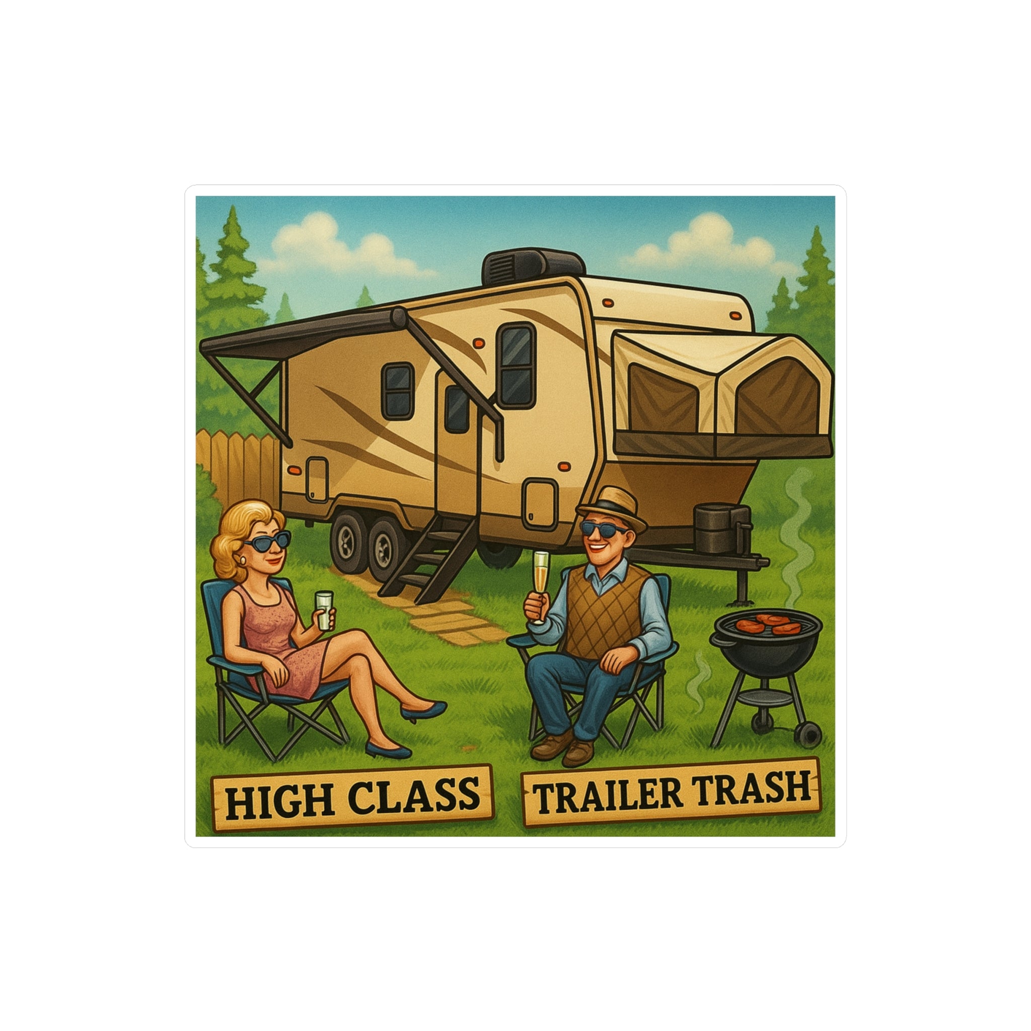 High Class Trailer Trash Vinyl Decals