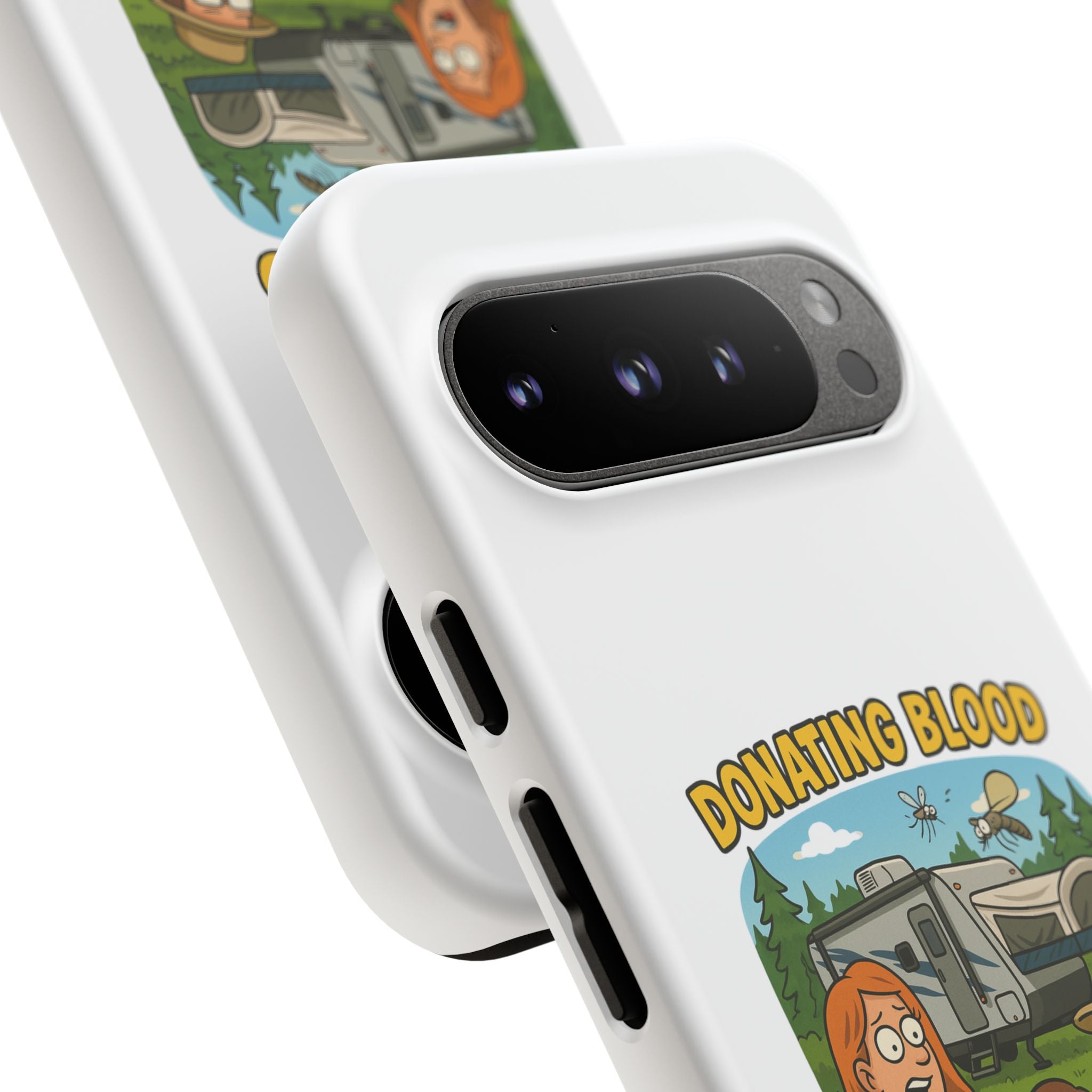 Humorous Phone Case - Donating Blood Mosquito Design, Funny Gift for Nurses, Outdoor Lovers, Eco-Friendly Gift, Summer Fun