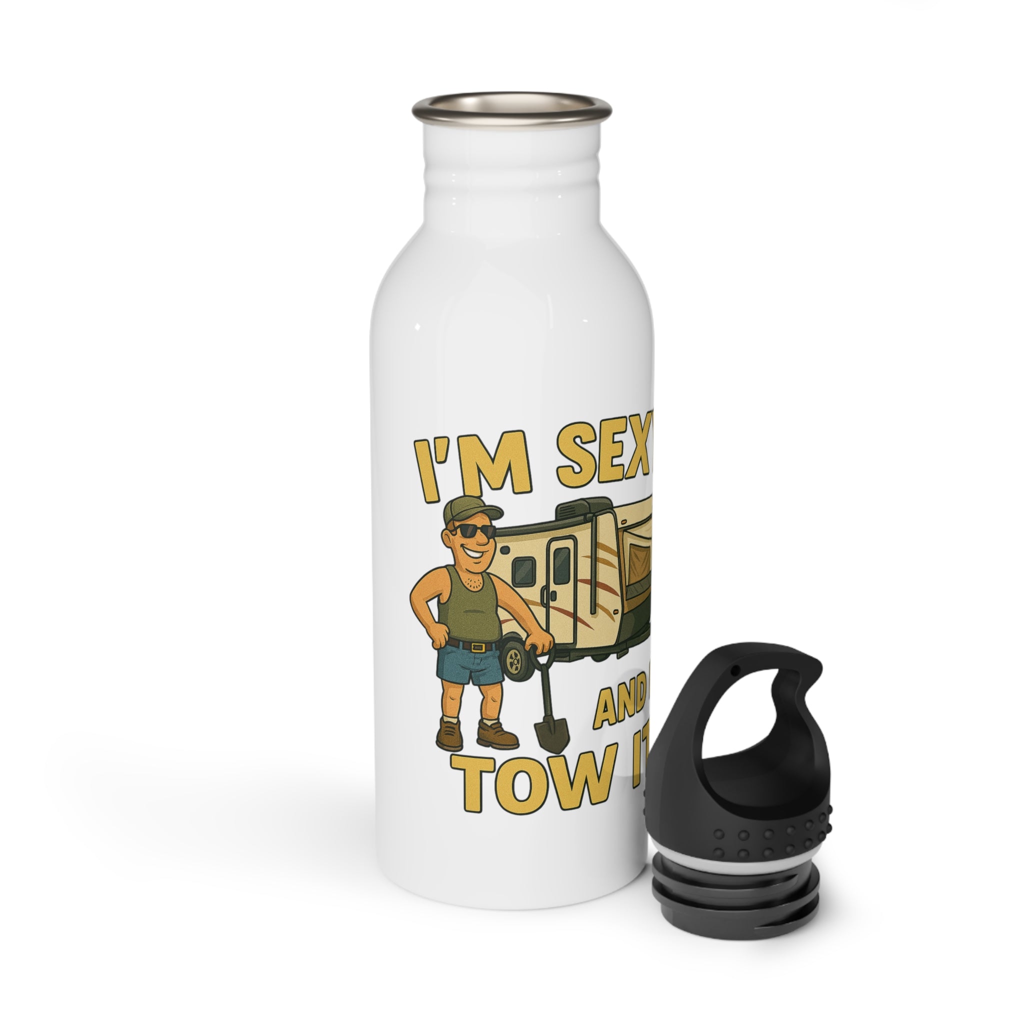 Funny Stainless Steel Water Bottle - Great for Campers, RV Lovers, Outdoor Adventures, Gifts for Him, Travel Mug