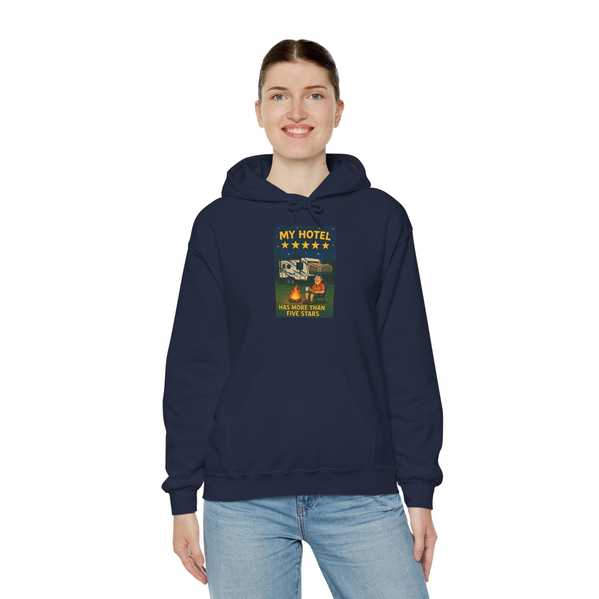 Cozy Camping Hoodie - My Hotel, Outdoor Adventure Apparel, Travel Gift, Nature Lovers Sweatshirt, Camping Gear