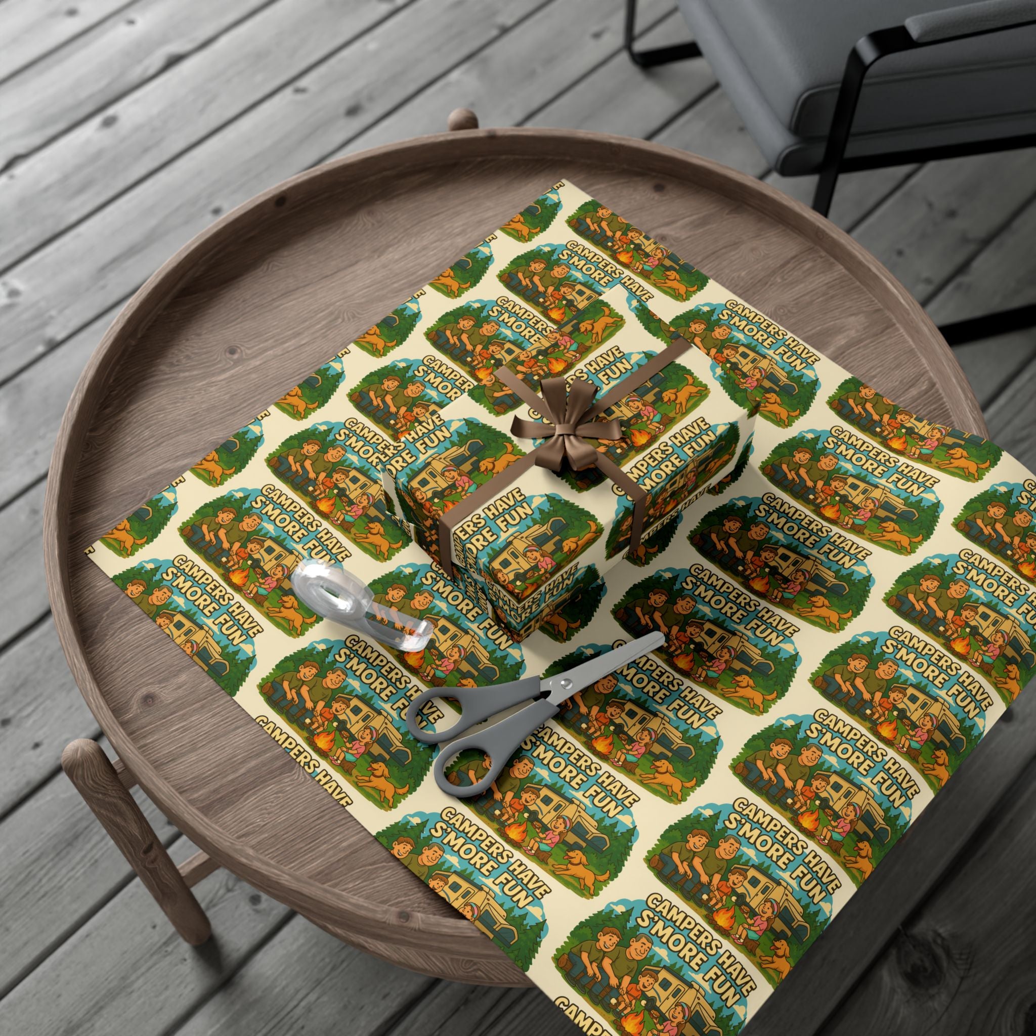 S'mores Camping Gift Wrap Paper