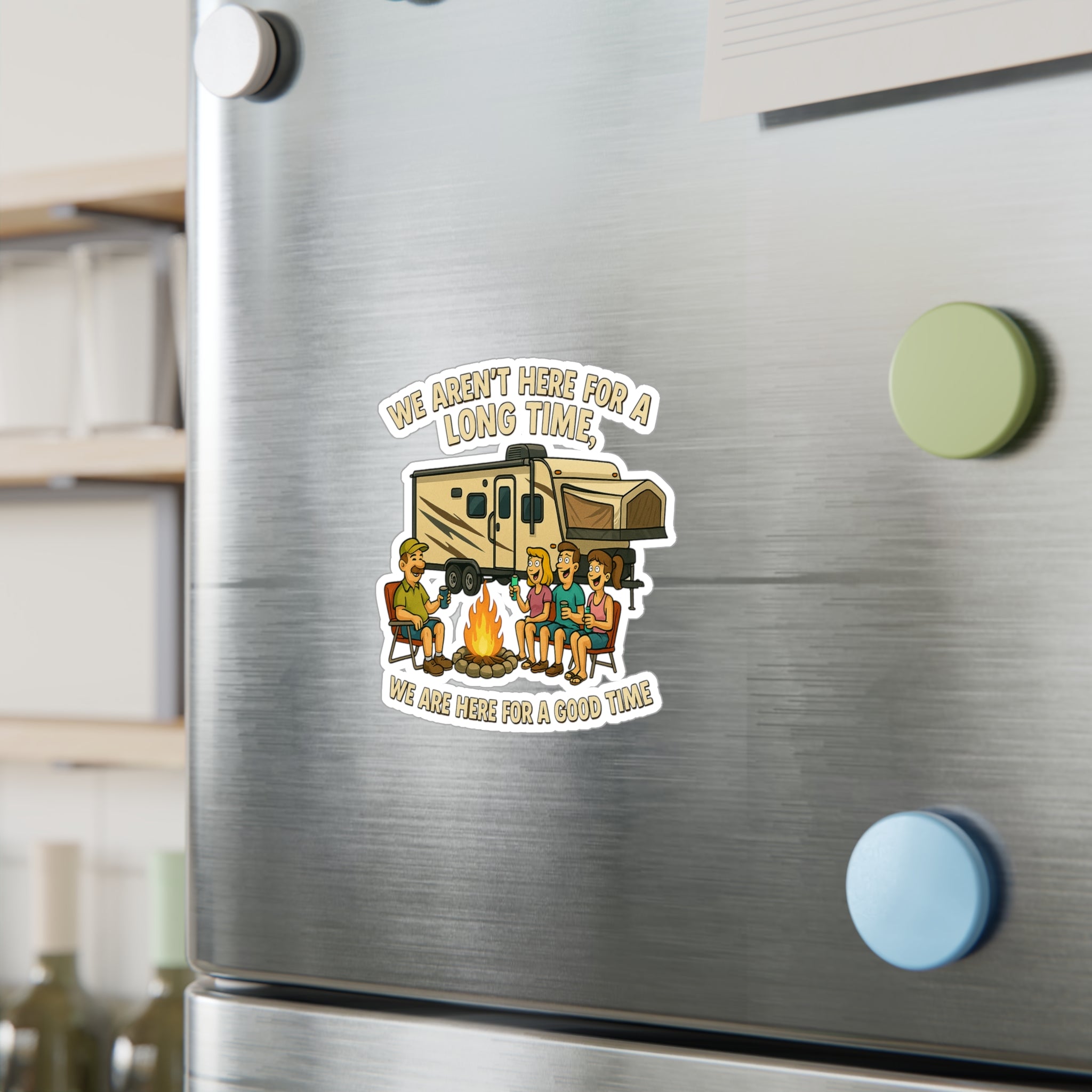 Camping Adventure Kiss-Cut Vinyl Decals - Fun RV Life Stickers