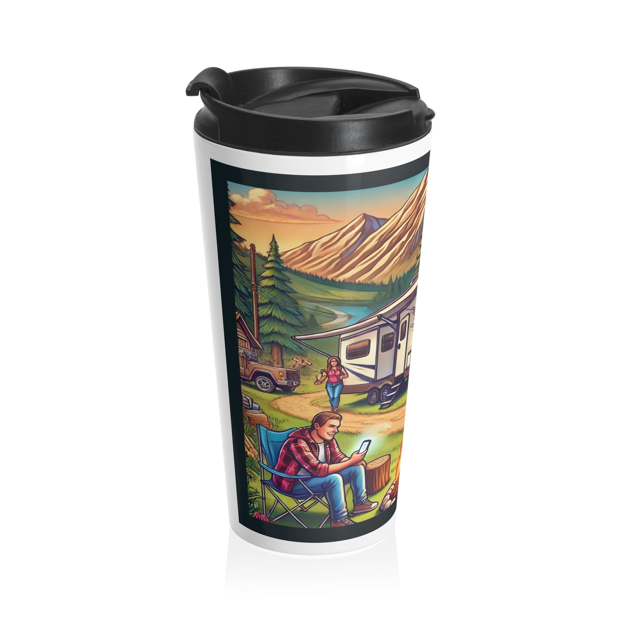 Travel Mug - Mountain No Wi-Fi Connection Stainless Steel Mug