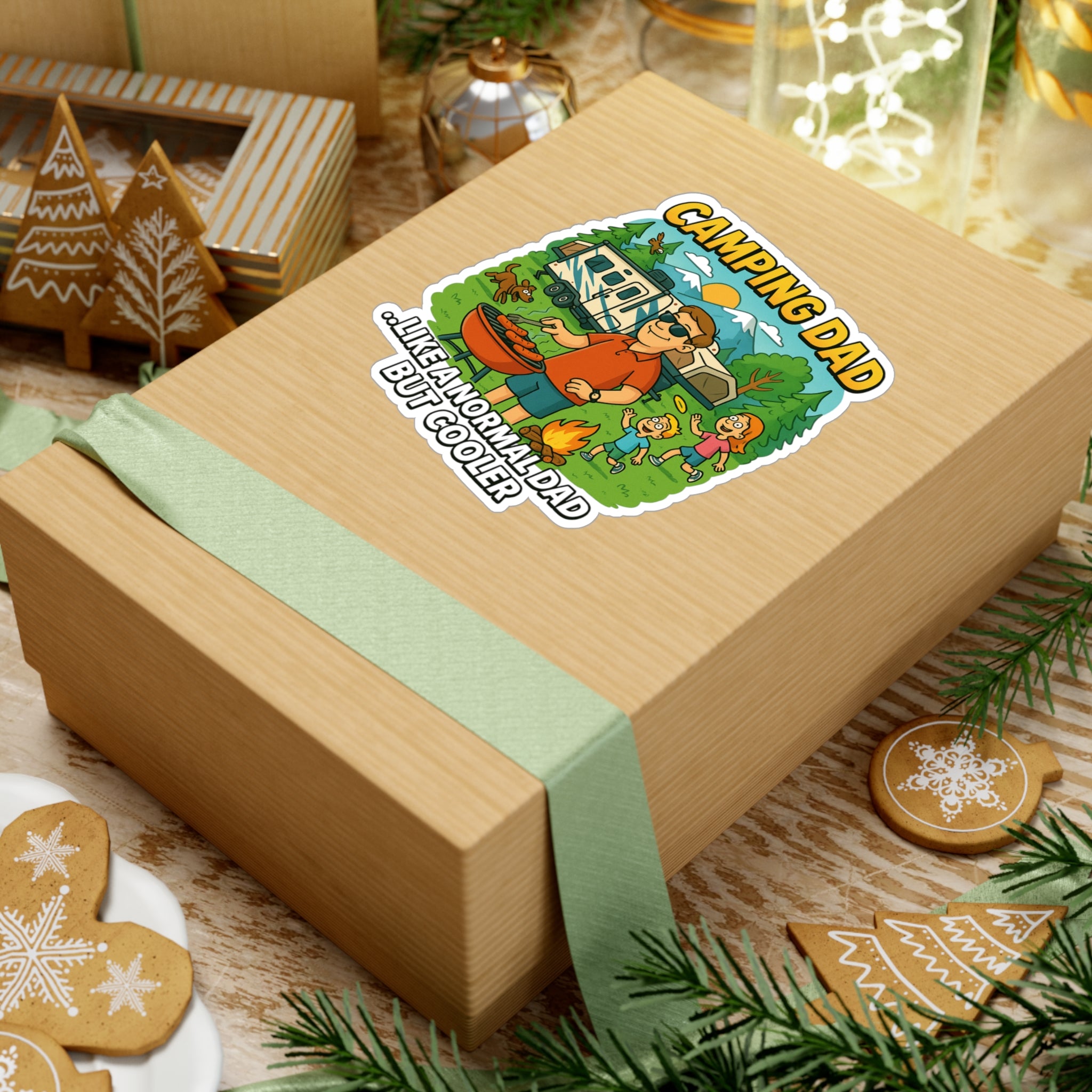 Cool Camping Dad Vinyl Decal - Perfect for Fathers Day and Outdoor Enthusiasts