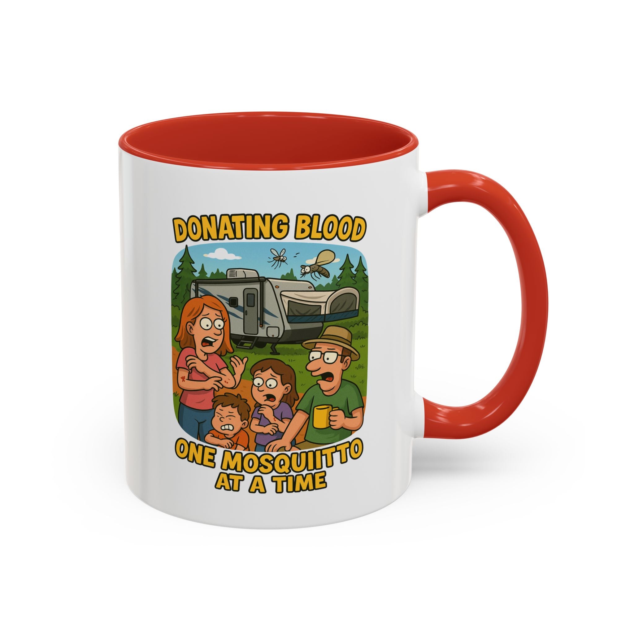 Donating Blood Coffee Mug with Fun Cartoon Design, Unique Gift for Nurses, Healthcare Workers, Humorous Office Mug, Blood Donation Awareness
