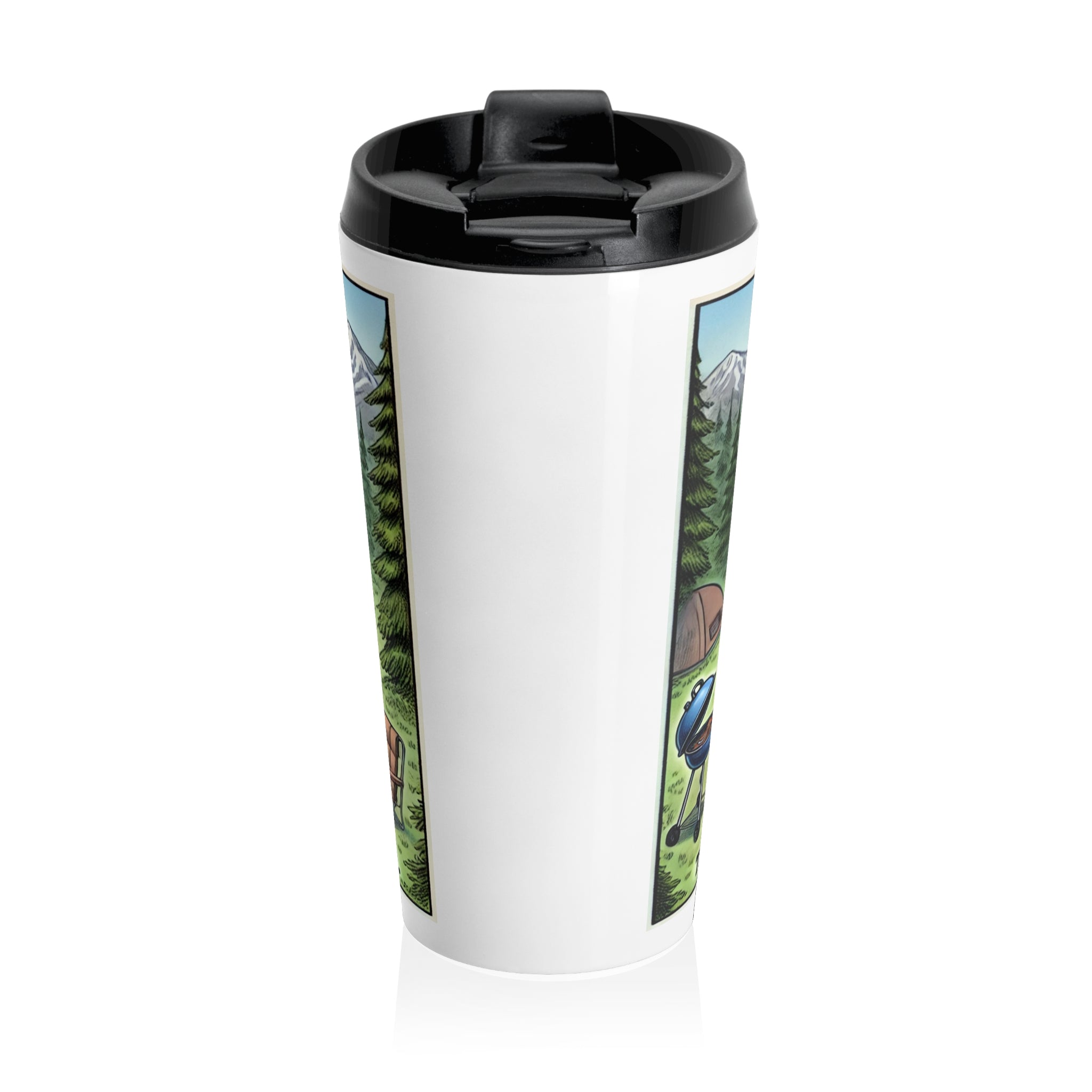 Travel Mug - Camping- Where you spend a small fortune to live like a homeless person