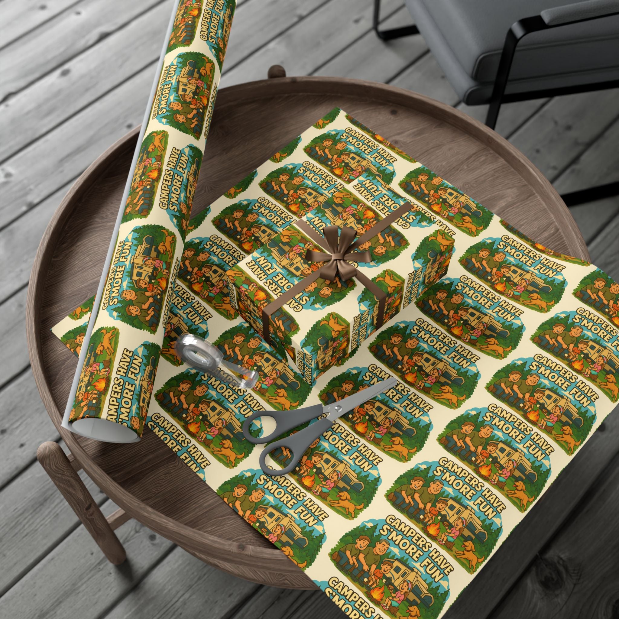 S'mores Camping Gift Wrap Paper