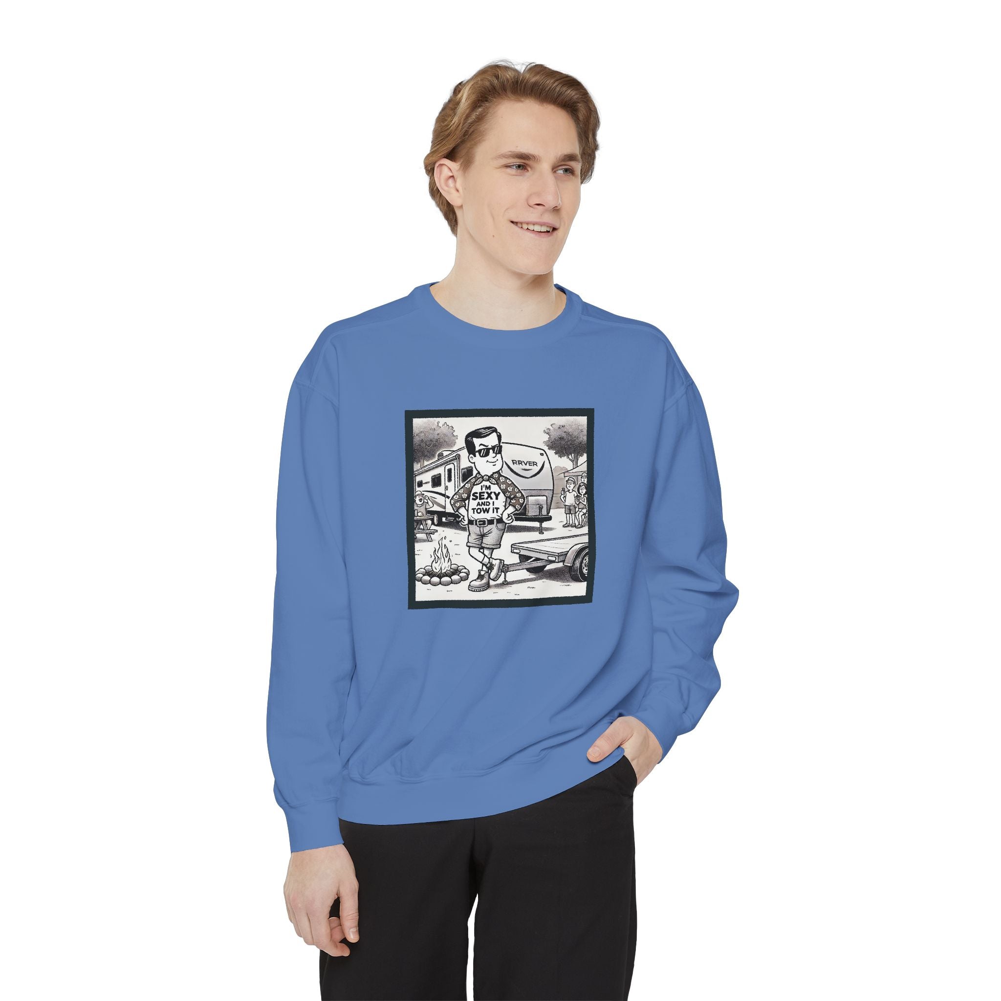 Garment-Dyed Sweatshirt - I'm sexy and I tow it