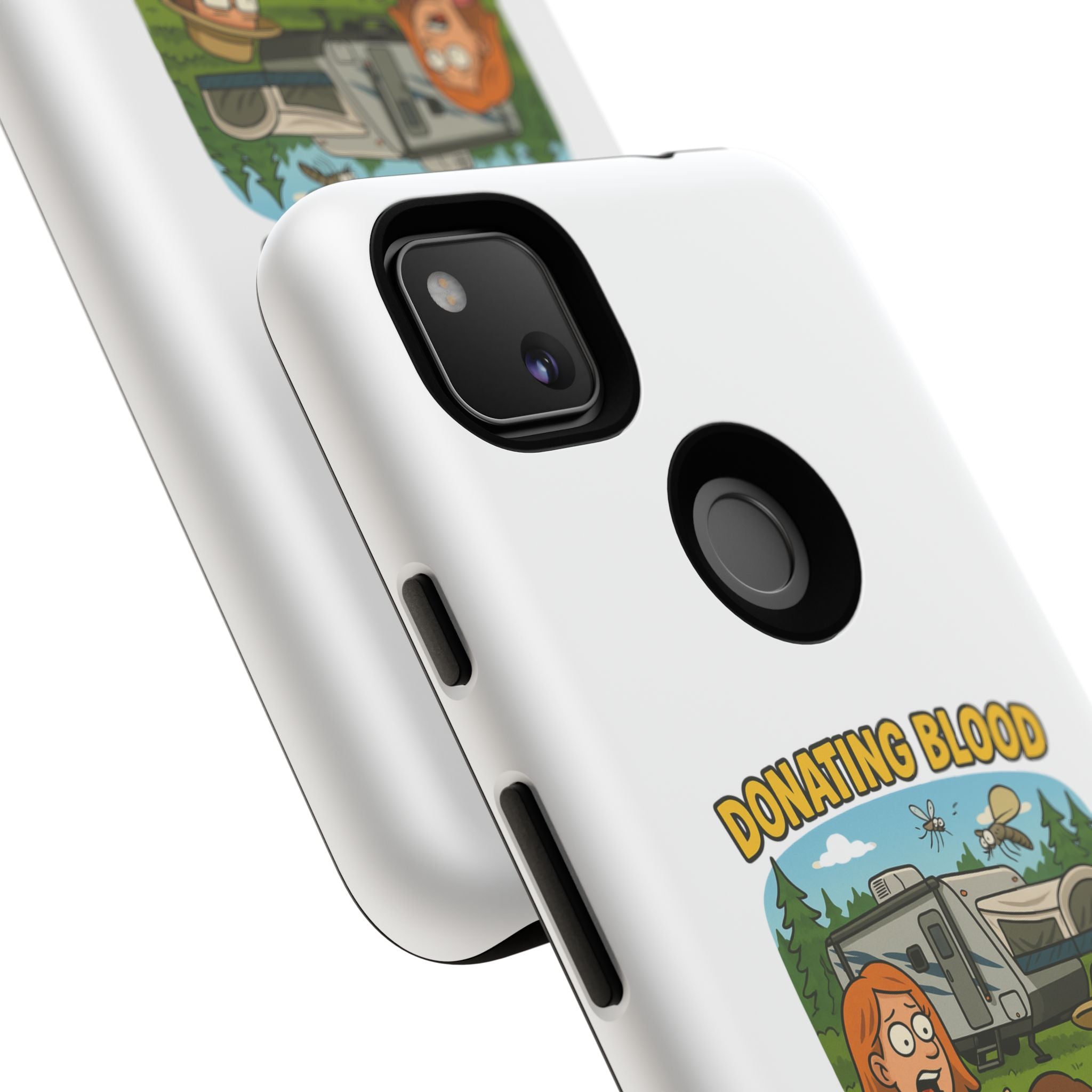 Humorous Phone Case - Donating Blood Mosquito Design, Funny Gift for Nurses, Outdoor Lovers, Eco-Friendly Gift, Summer Fun