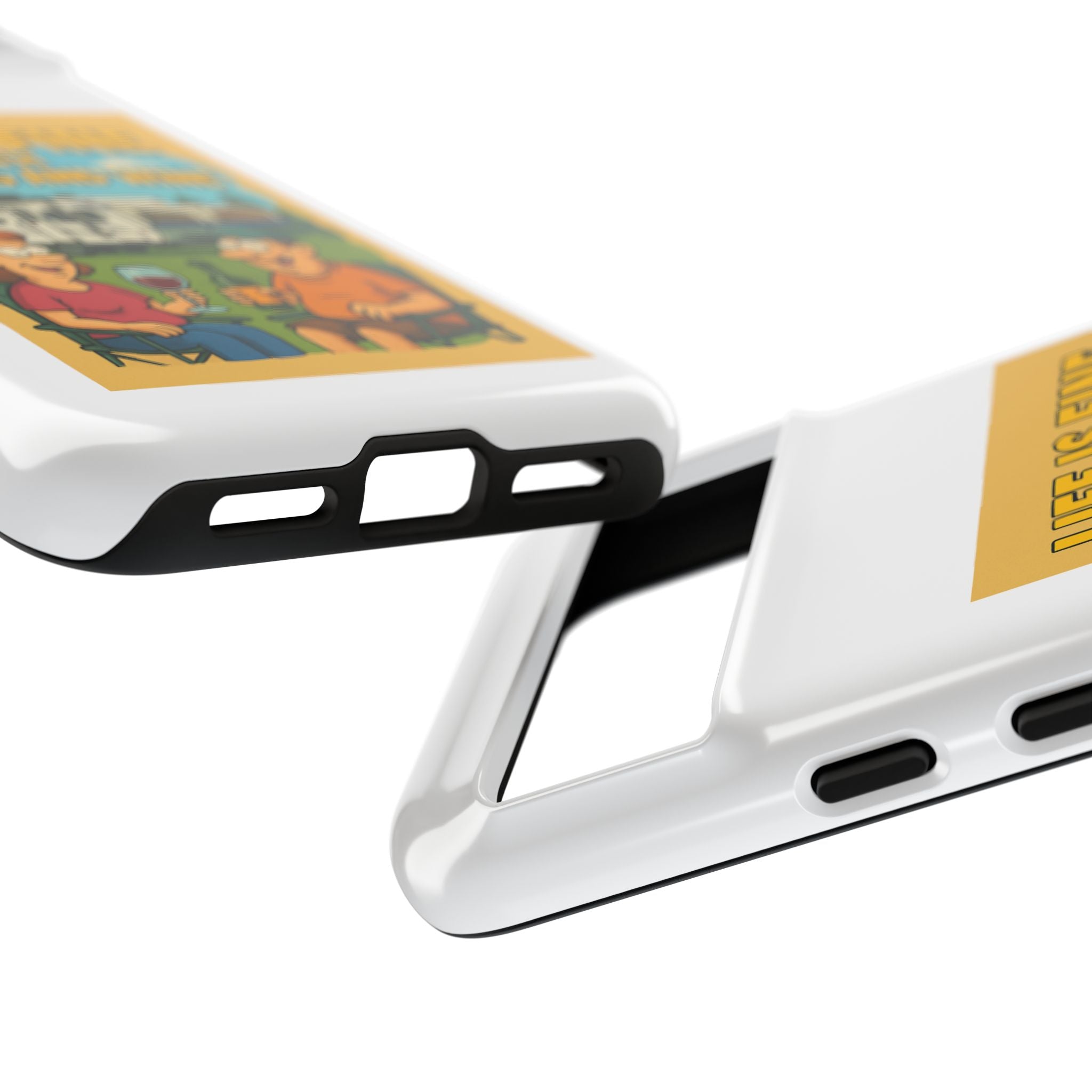 Camping & Wine Phone Case, Outdoor Adventure Accessory, Fun Gift for Campers, Summer Travel Essential, RV Lover Present