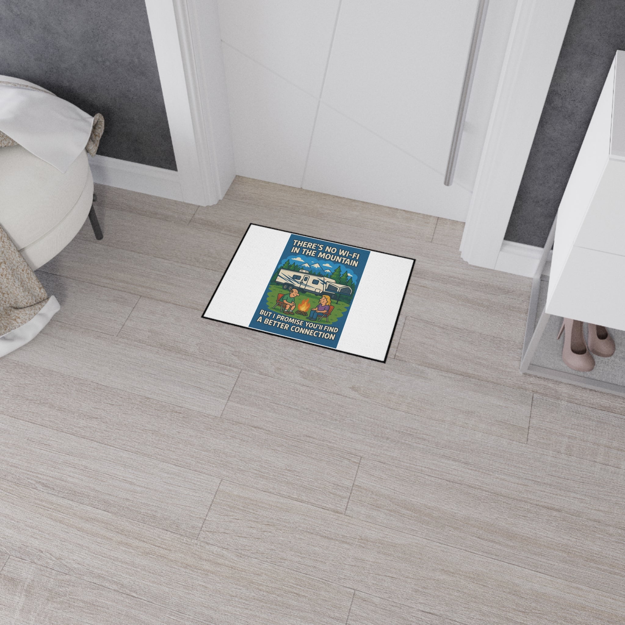 Camping Enthusiast Floor Mat, Retro Outdoor Rug, RV Decor, Campfire Mat, Gift for Nature Lovers, Cozy Cabin Accessory