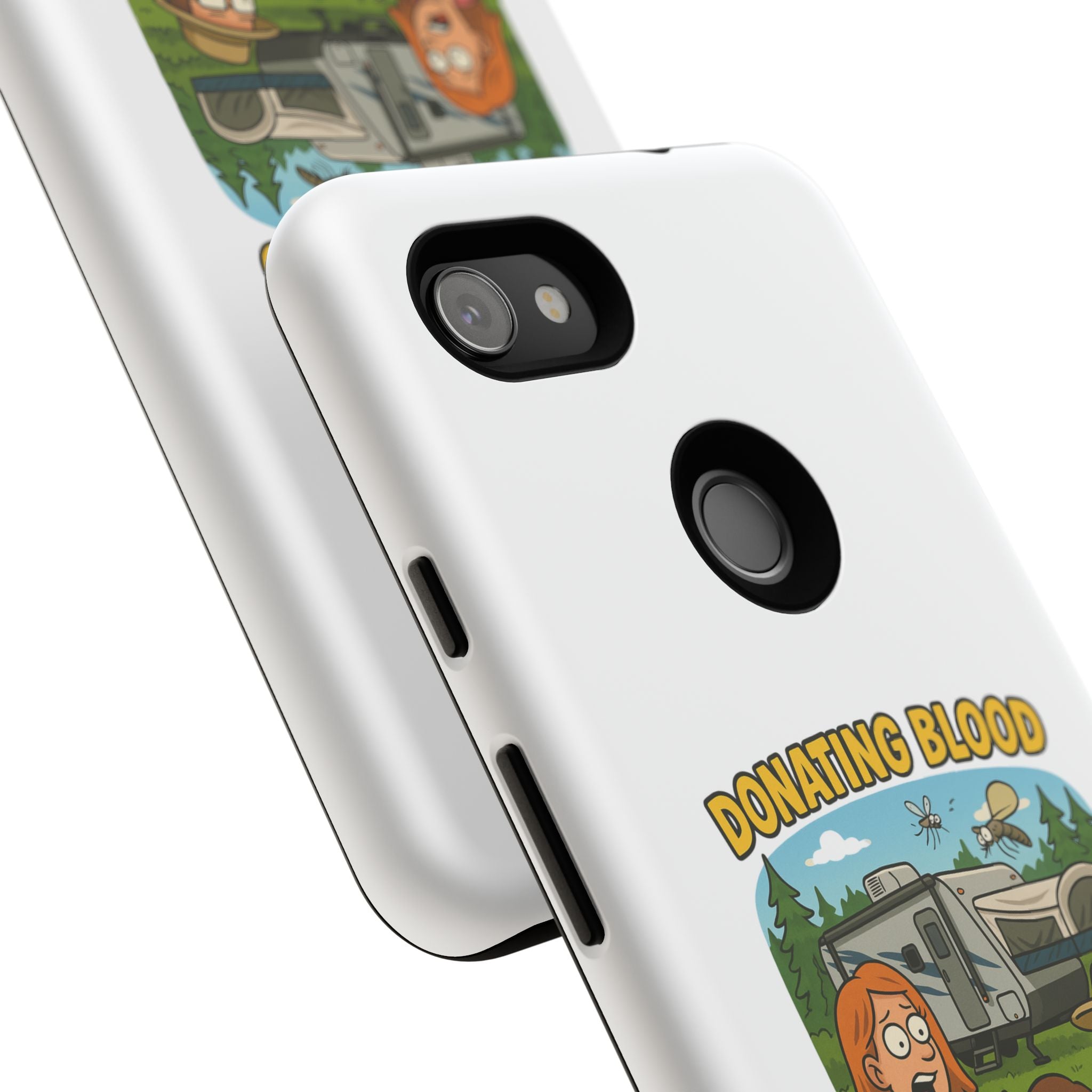 Humorous Phone Case - Donating Blood Mosquito Design, Funny Gift for Nurses, Outdoor Lovers, Eco-Friendly Gift, Summer Fun
