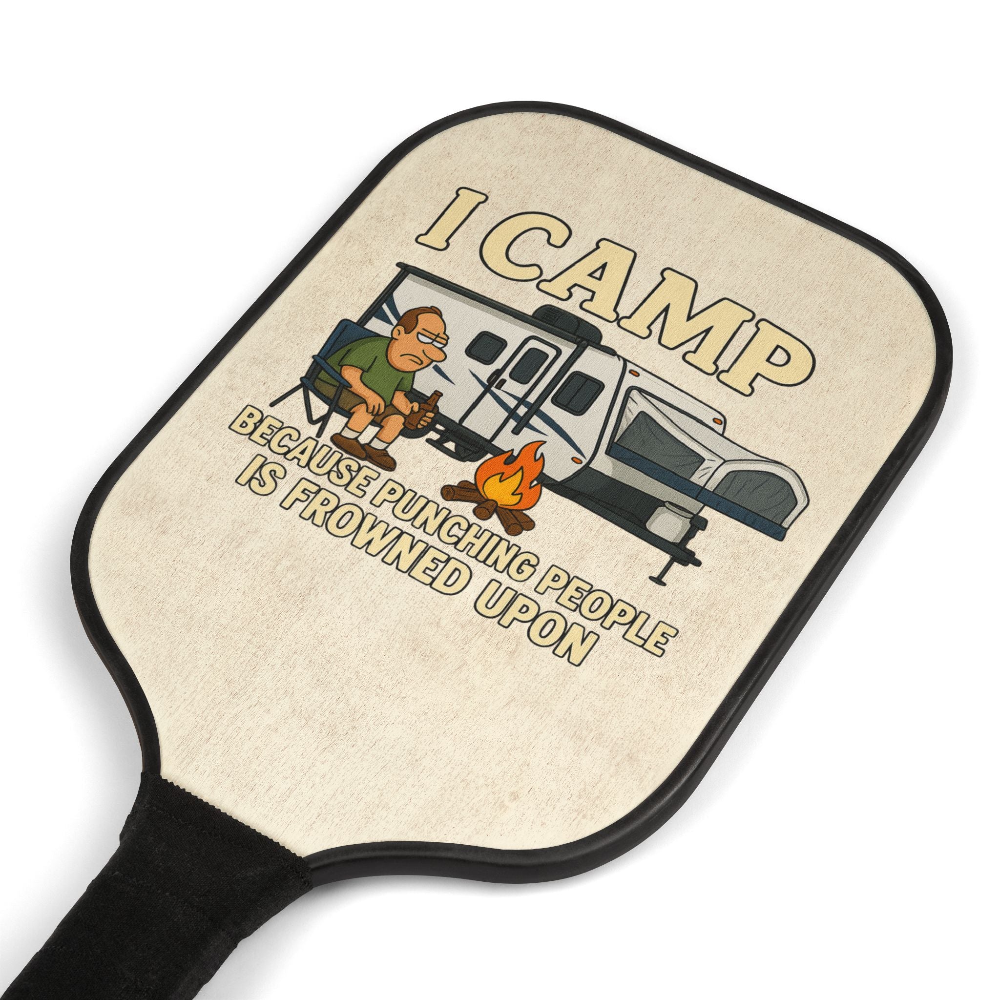 Camping Pickleball Set - Fun Outdoor Game Kit with 'I Camp' Design