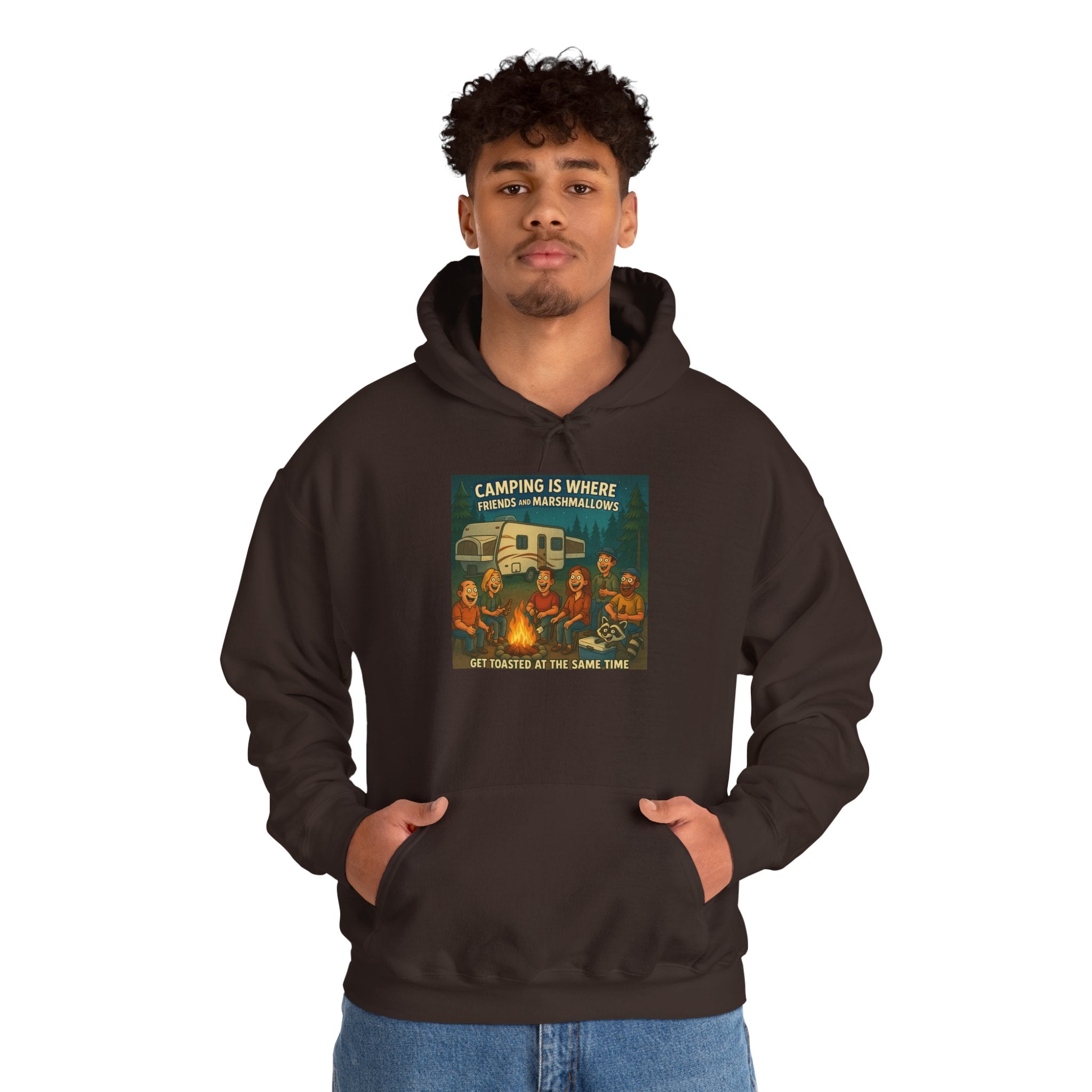 Vintage Camping Unisex Hooded Sweatshirt - Cozy Outdoor Lover Gift, Great for Campfire Nights, Adventure Apparel