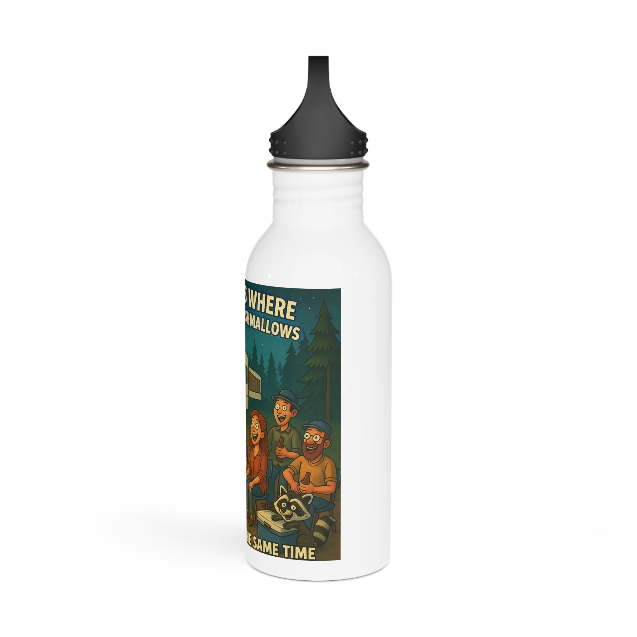 Camping Friends Stainless Steel Water Bottle, Adventure Hydration Flask, Outdoor Enthusiast Gift, Travel Water Bottle, Unique Campfire [...]