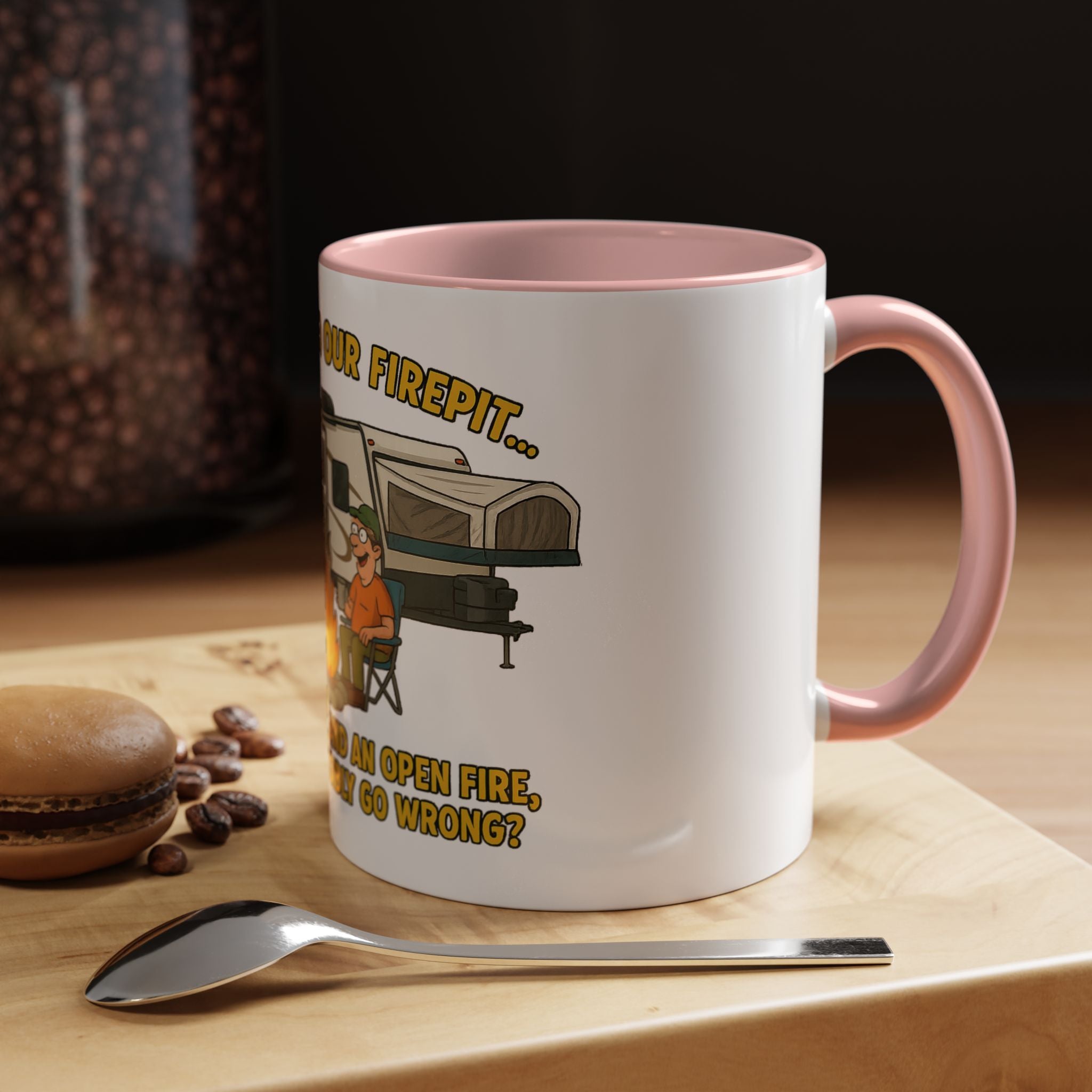 Cozy Firepit Mug | Ideal for Camping Lovers, Humorous Coffee Gifts, Outdoor Gatherings, Funny Kitchen Decor, Welcome Party Accessories