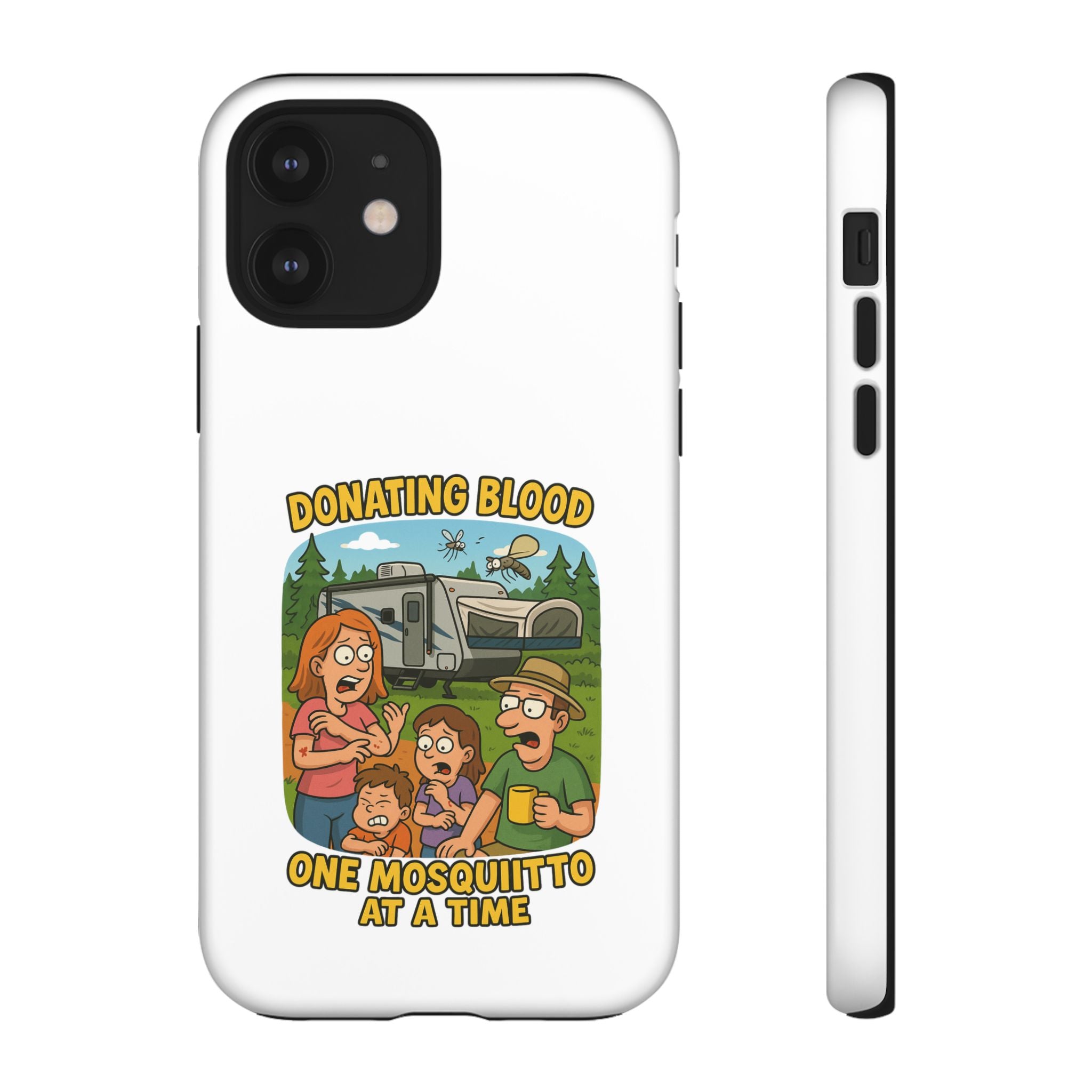 Humorous Phone Case - Donating Blood Mosquito Design, Funny Gift for Nurses, Outdoor Lovers, Eco-Friendly Gift, Summer Fun