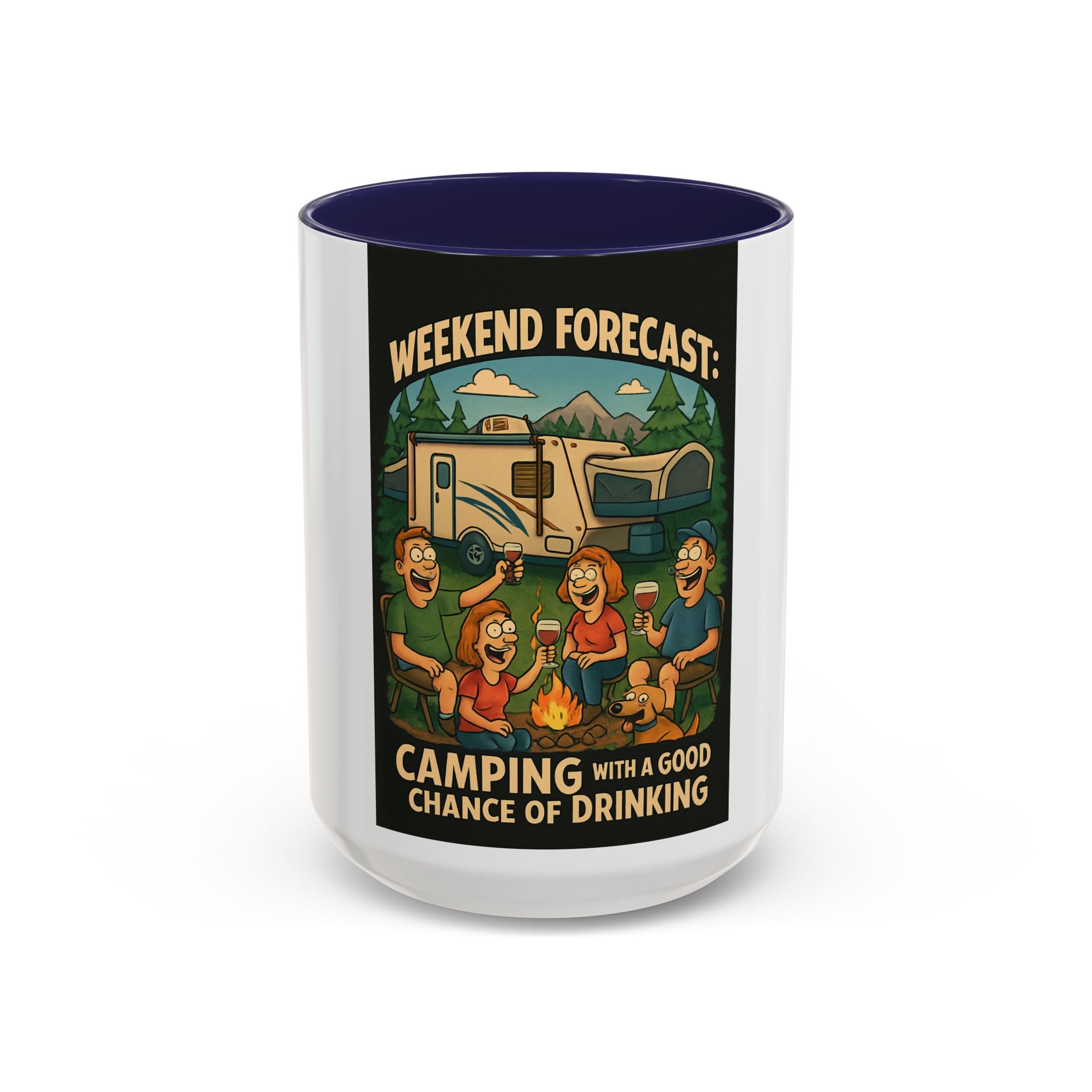 Camping Forecast Coffee Mug | Outdoor Adventure Gift | Funny Camper Mug | Gift for Campers | Camping Enthusiast Decor