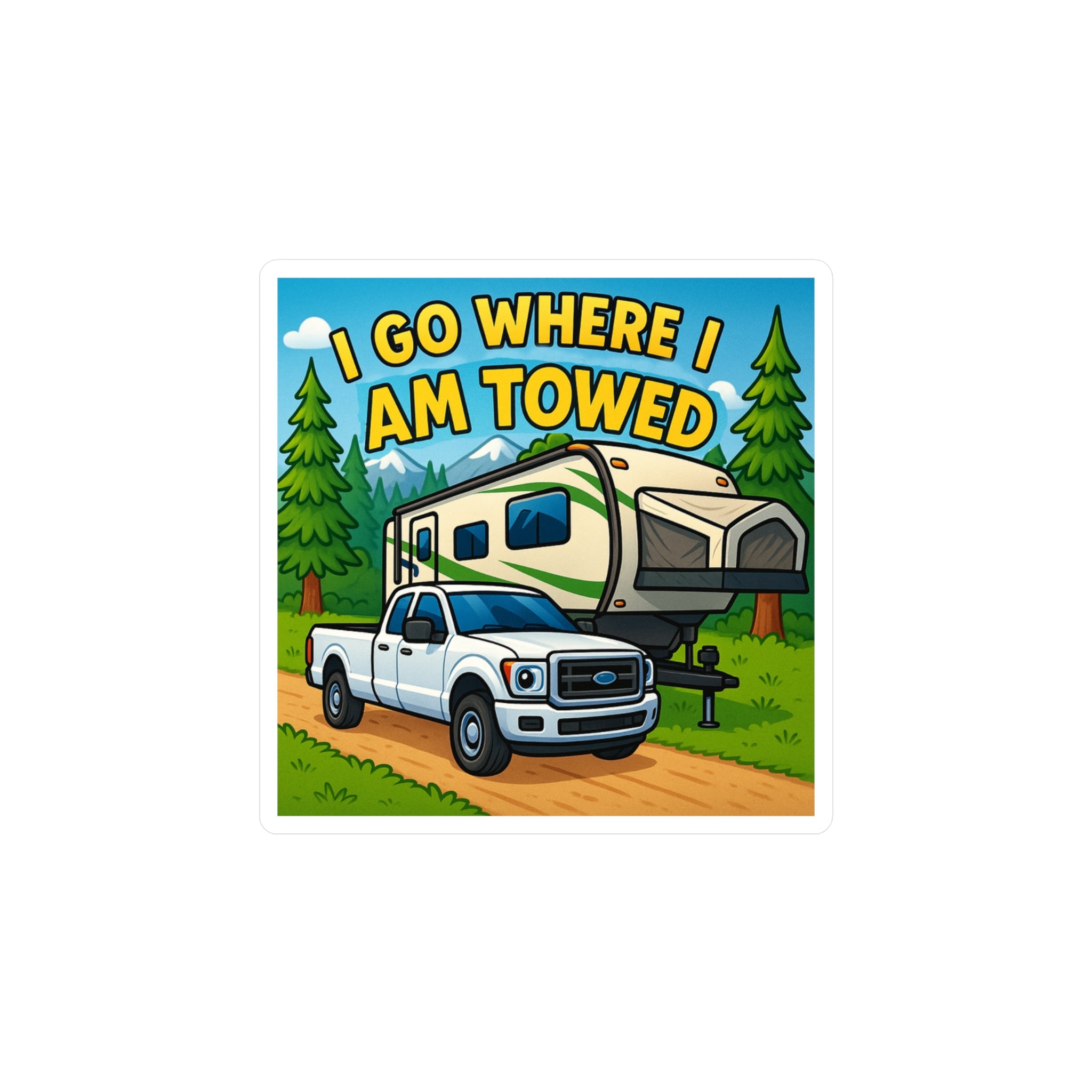Adventure Vinyl Decals for Outdoorsy Souls | RV Sticker, Travel Decor, Camping Gift, Road Trip Essentials,  I Go Where I Am Towed