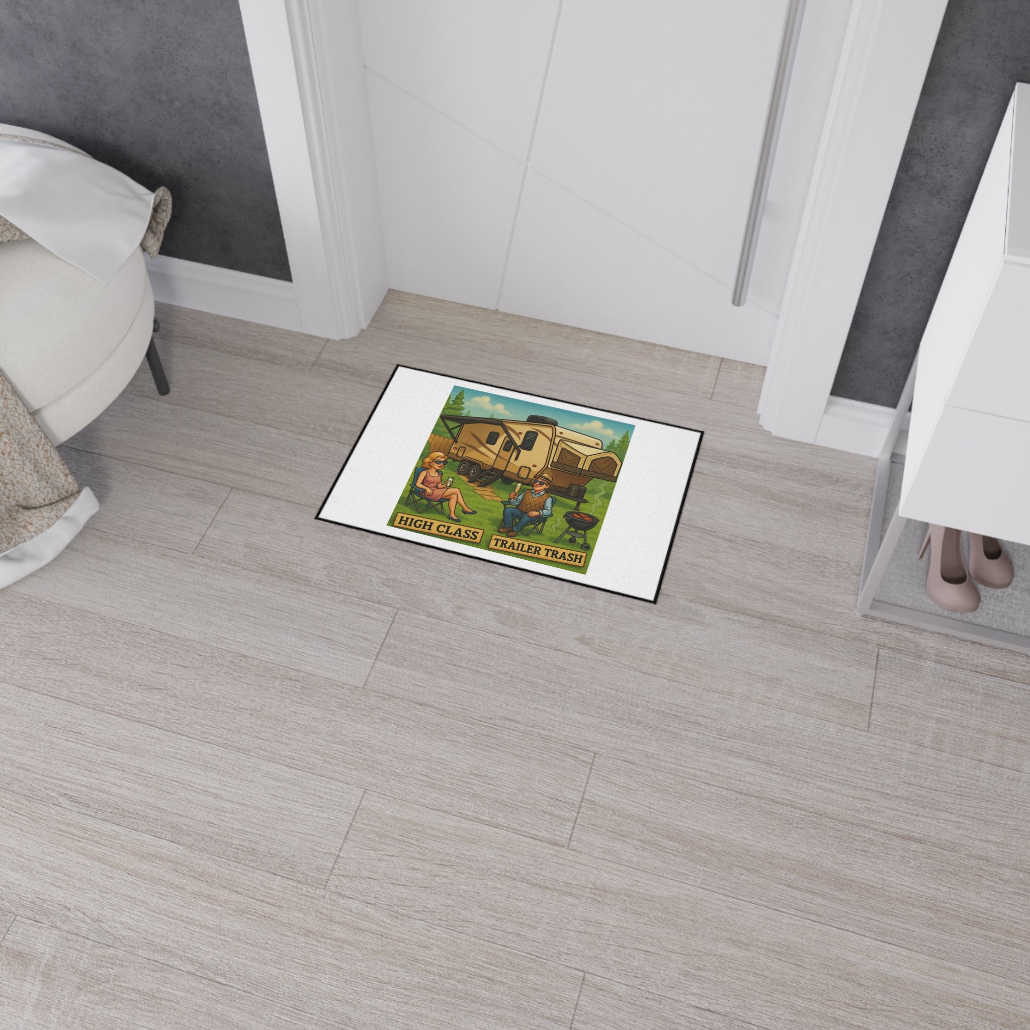 Funny High Class Trailer Trash Floor Mat