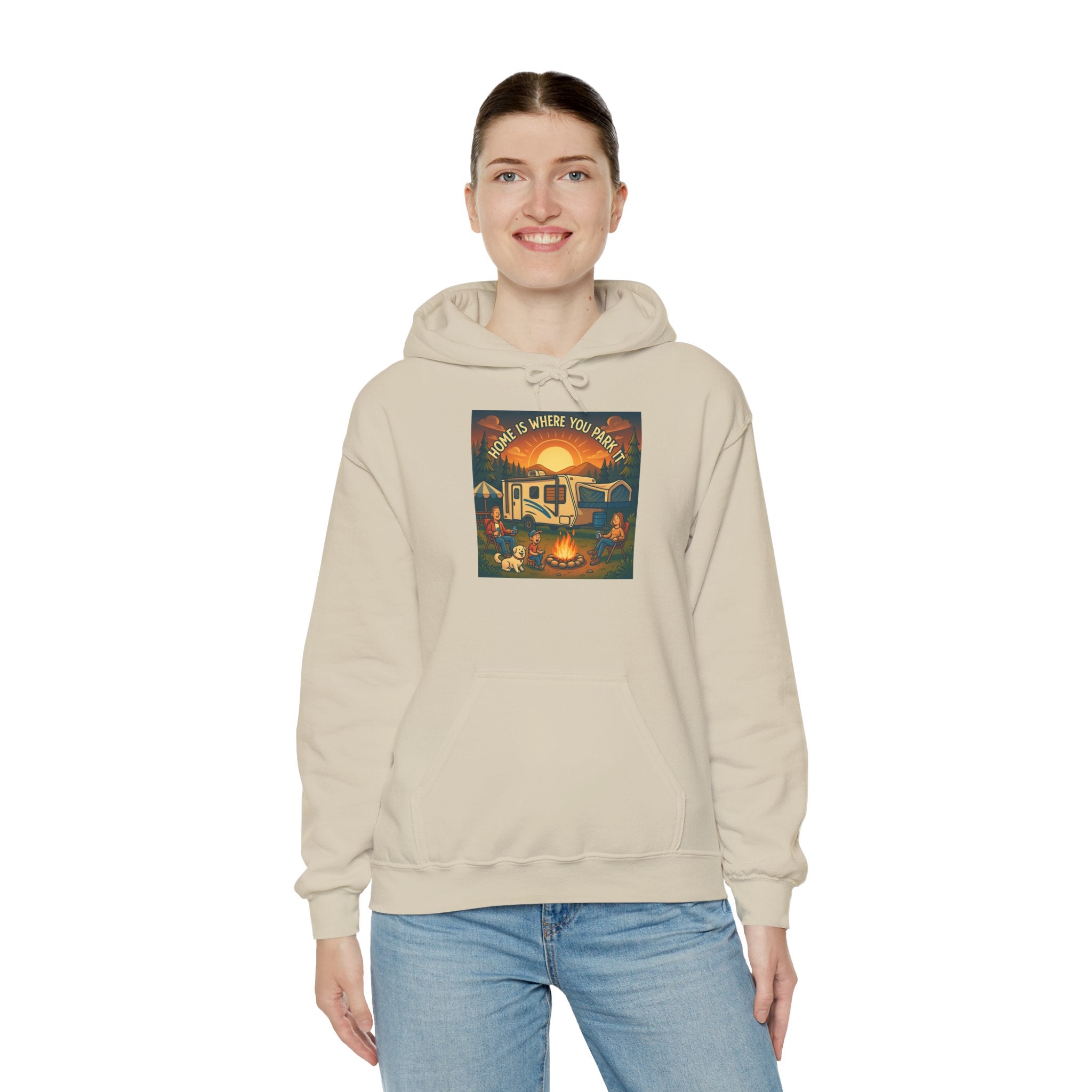 Cozy Campfire Vibes Hoodie, Unisex Sweatshirt for Camp Lovers, Autumn Apparel, Outdoor Adventure Gift, Family Get-Together
