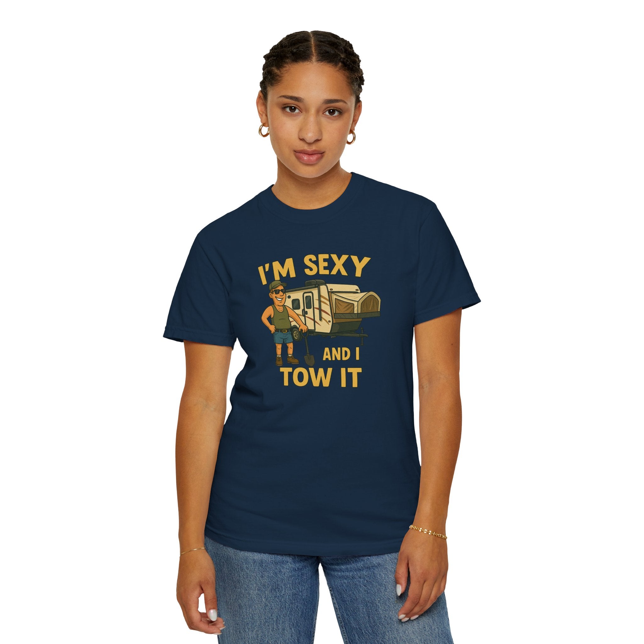 Playful Camping T-Shirt, I'm Sexy and I Tow It Tee, Unisex Outdoor Shirt, Funny Gift for RV Lovers, Travel T-Shirt, Casual Summer Wear