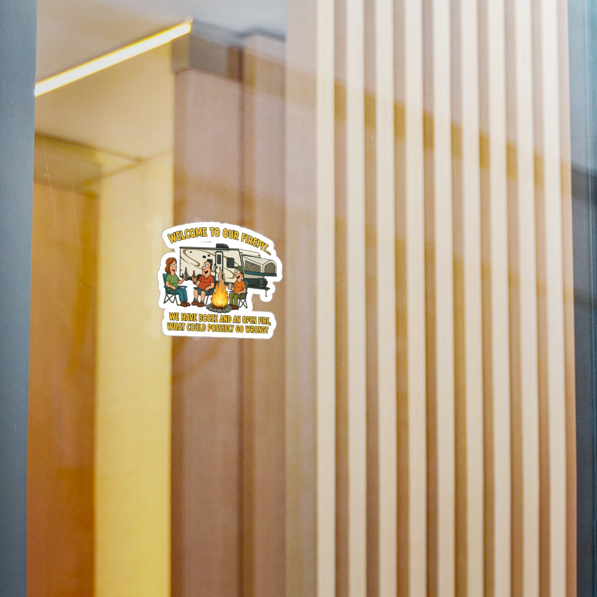 Cozy Campfire Vinyl Decal - Perfect for Outdoor Lovers, Stickers for Campers, Home Decor, Fun Gifts, Festivals