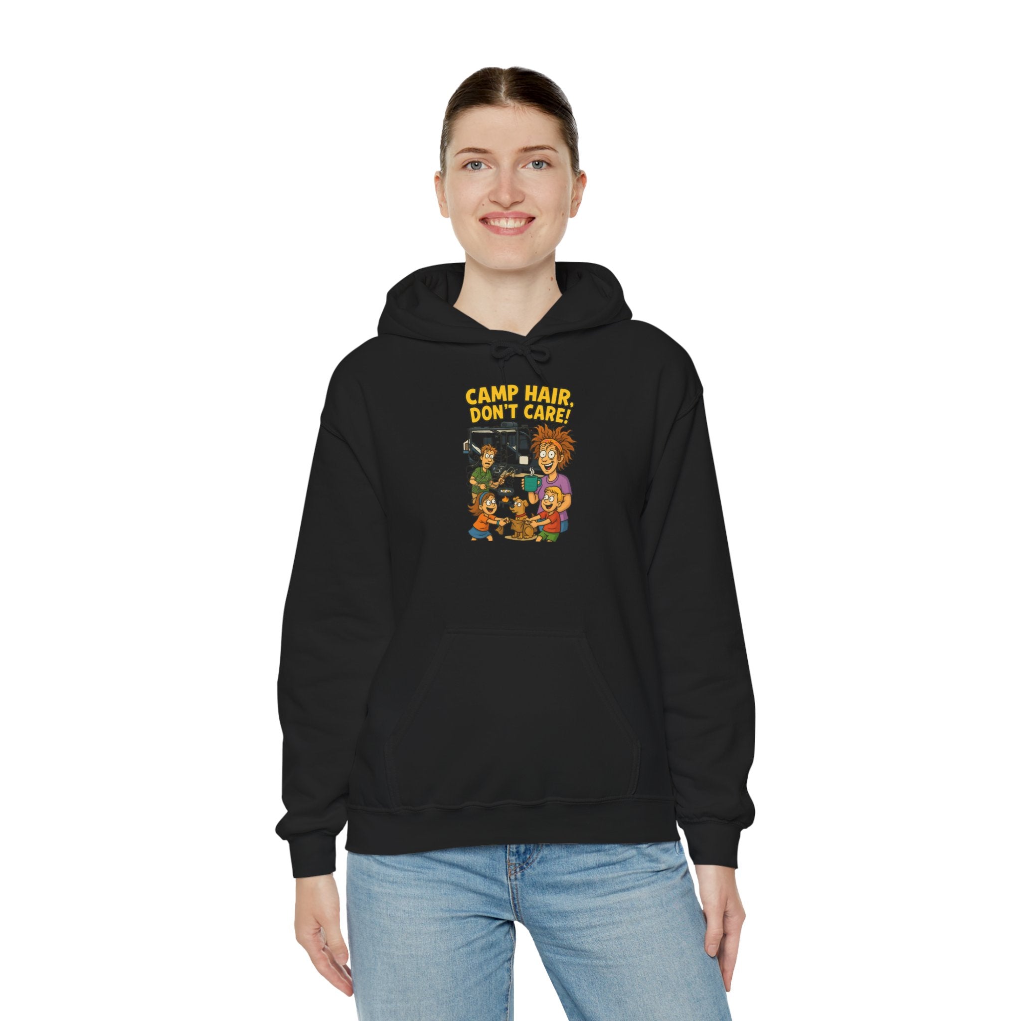 Camp Vibes Unisex Hooded Sweatshirt - Cozy, Funny Gift, Summer Nights, Outdoor Adventure, Camping Apparel