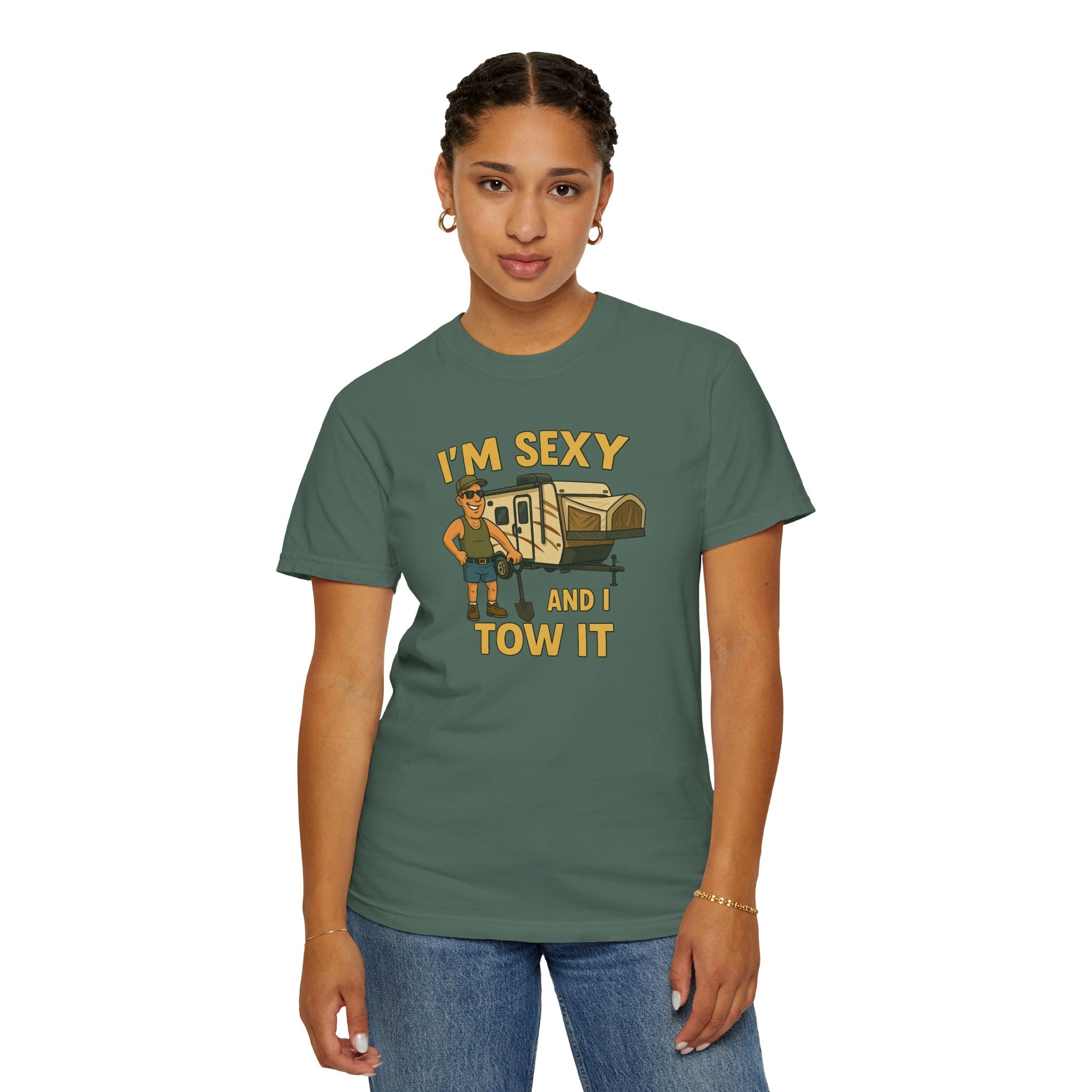 Playful Camping T-Shirt, I'm Sexy and I Tow It Tee, Unisex Outdoor Shirt, Funny Gift for RV Lovers, Travel T-Shirt, Casual Summer Wear