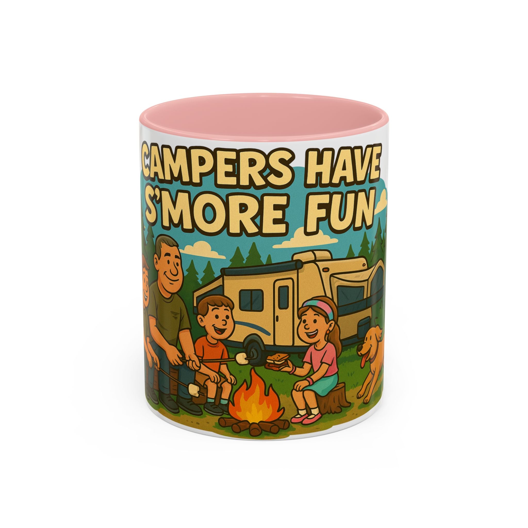 Campfire Adventure Mug - 'Campers Have S'more Fun', Outdoor Coffee Cup for Camping Lovers, Gifts for Nature Enthusiasts, S'mores Jokes