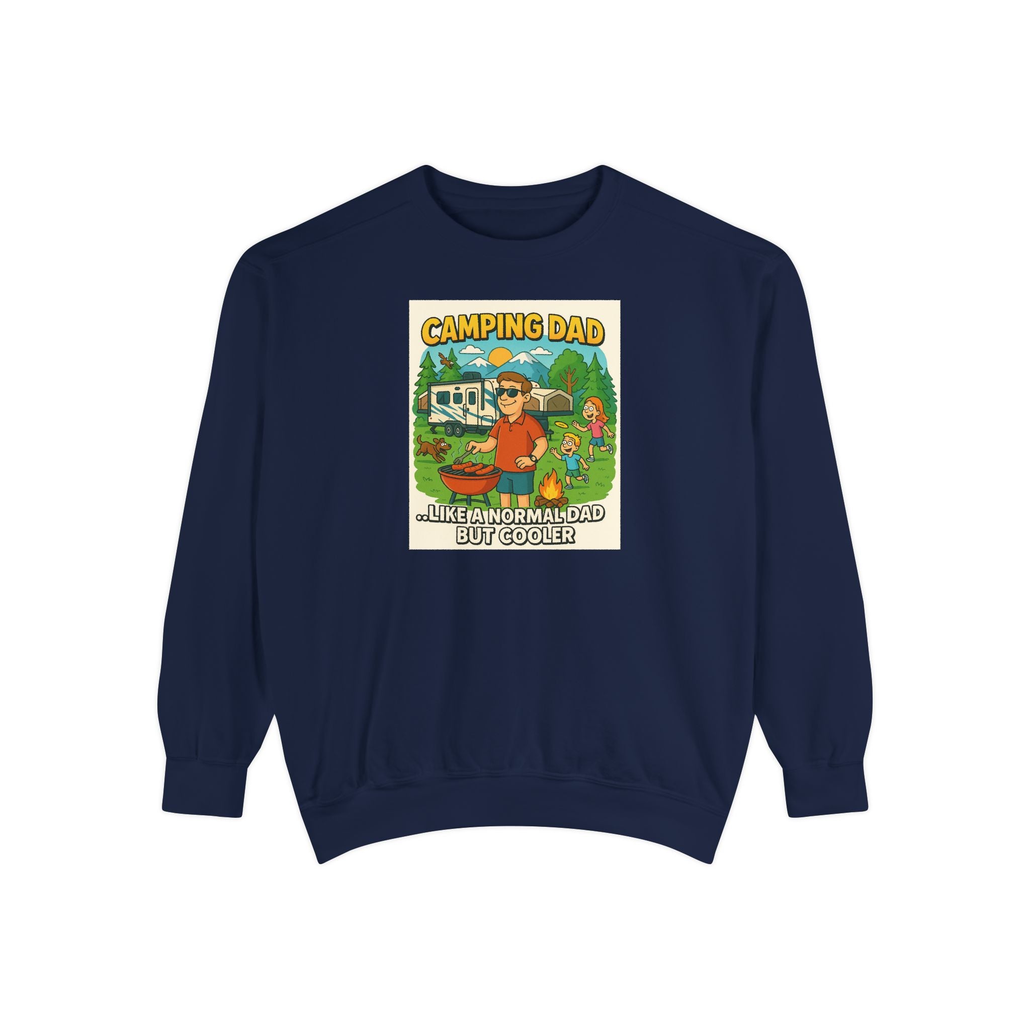 Camping Dad Unisex Garment-Dyed Sweatshirt