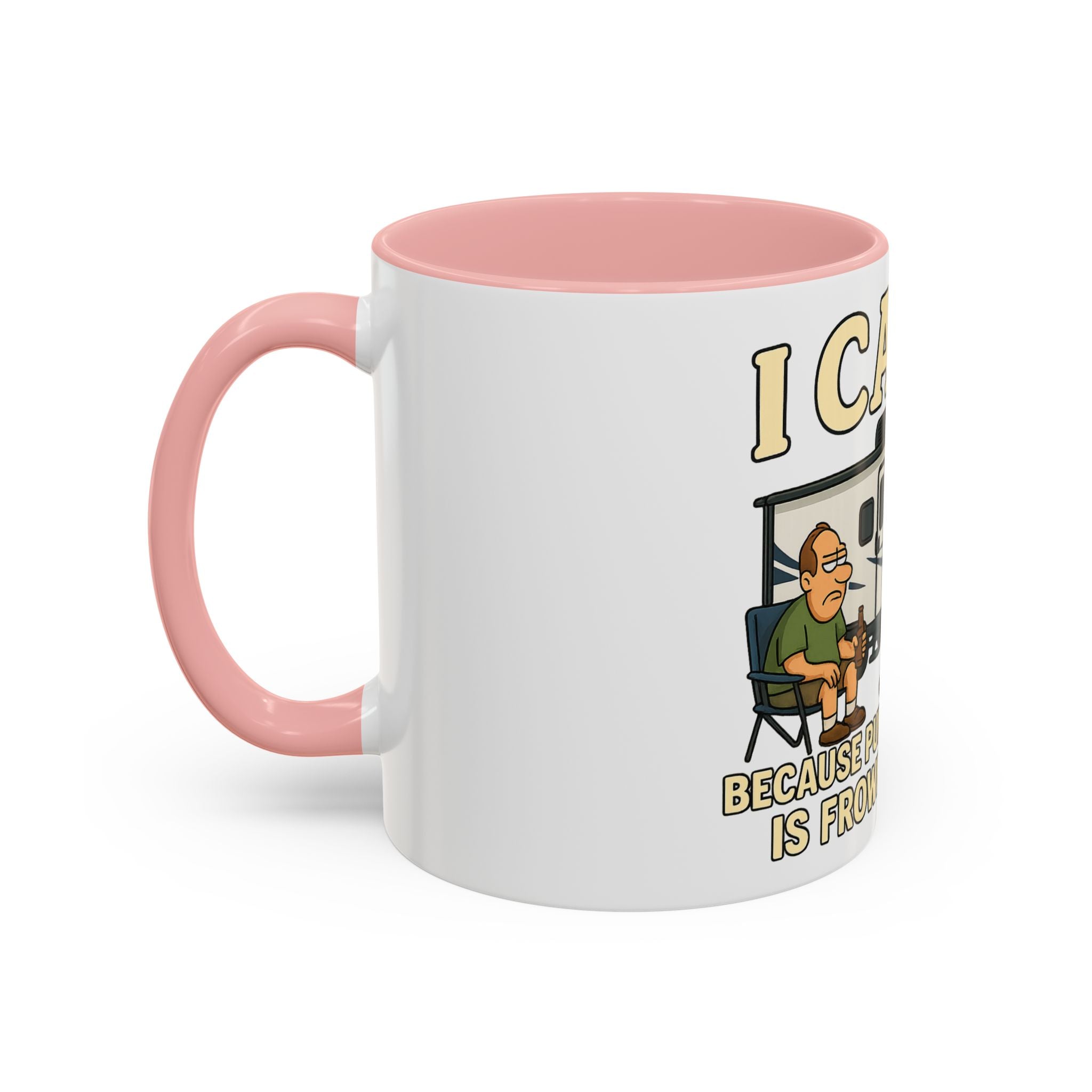 Camping Humor Coffee Mug - I Camp Because Punching People is Frowned Upon