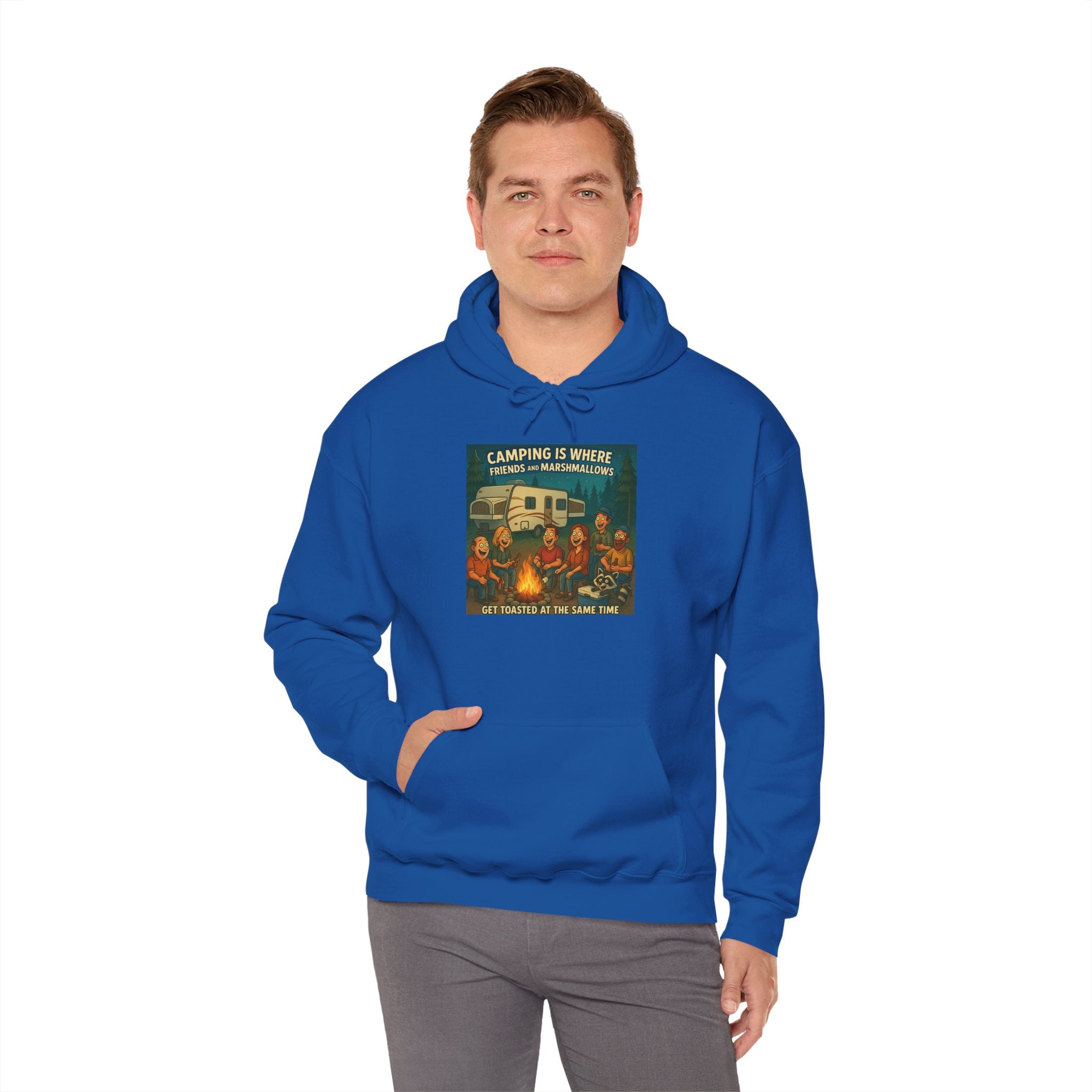 Vintage Camping Unisex Hooded Sweatshirt - Cozy Outdoor Lover Gift, Great for Campfire Nights, Adventure Apparel