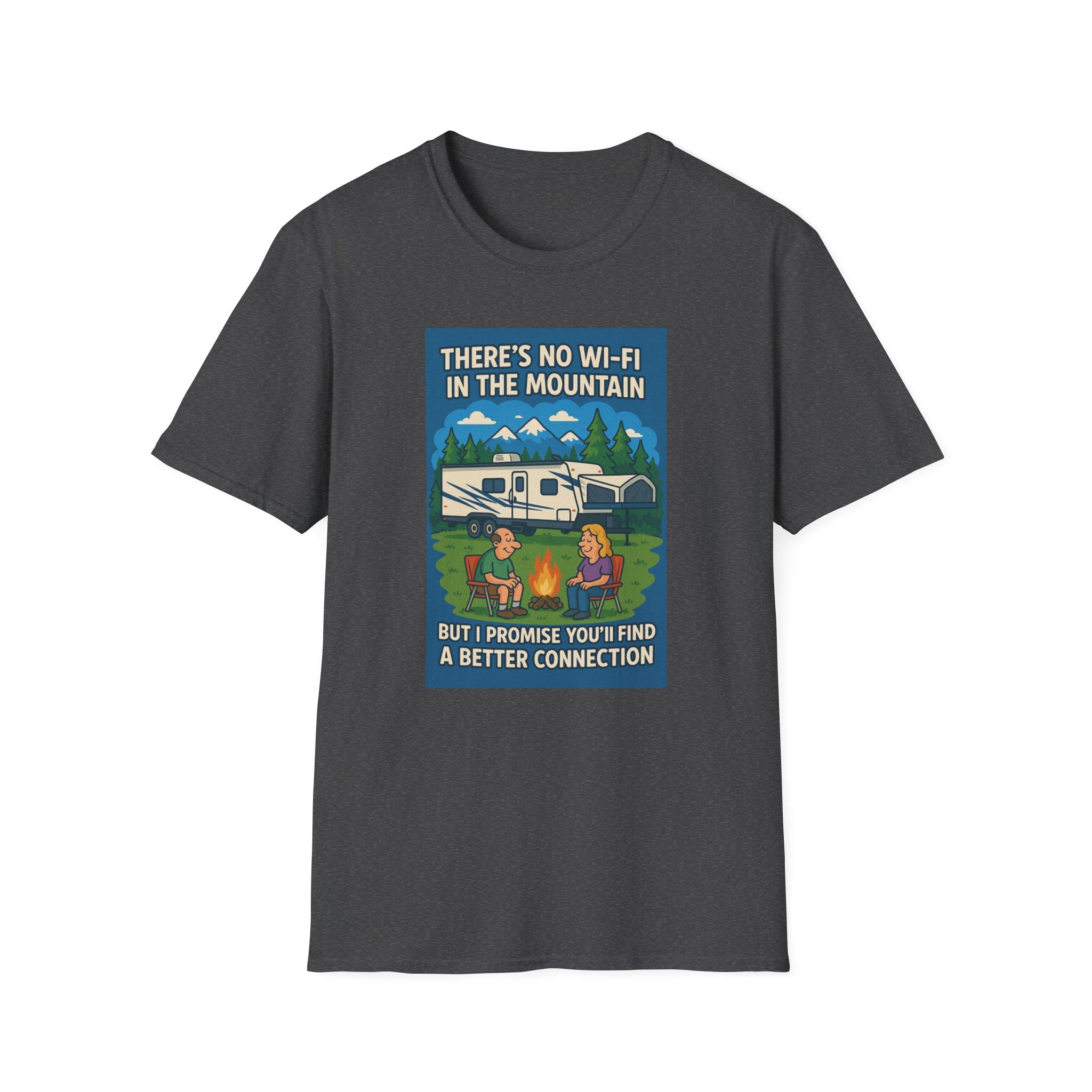 Camping Connection Unisex Softstyle T-Shirt - Fun Outdoor Adventure Tee