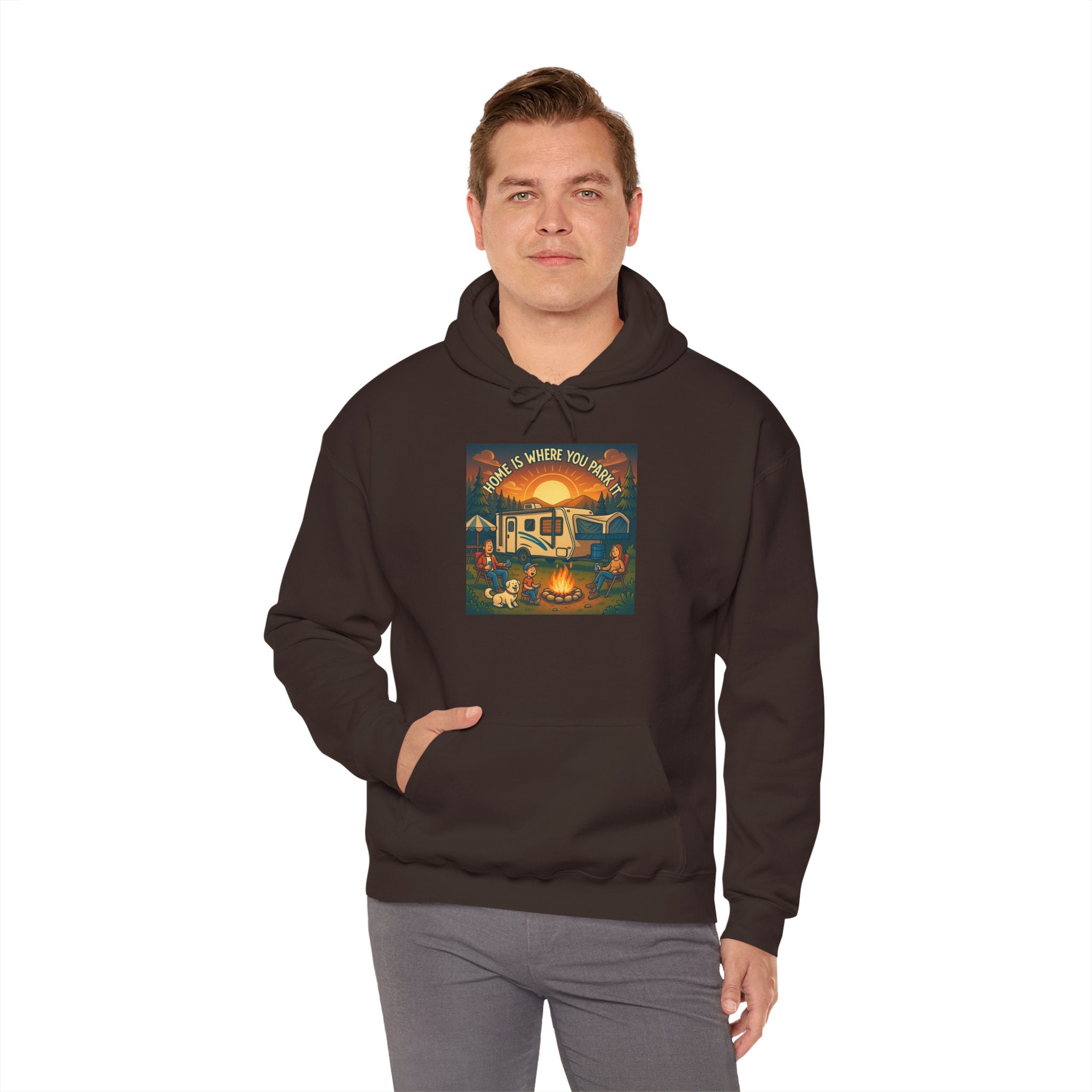Cozy Campfire Vibes Hoodie, Unisex Sweatshirt for Camp Lovers, Autumn Apparel, Outdoor Adventure Gift, Family Get-Together