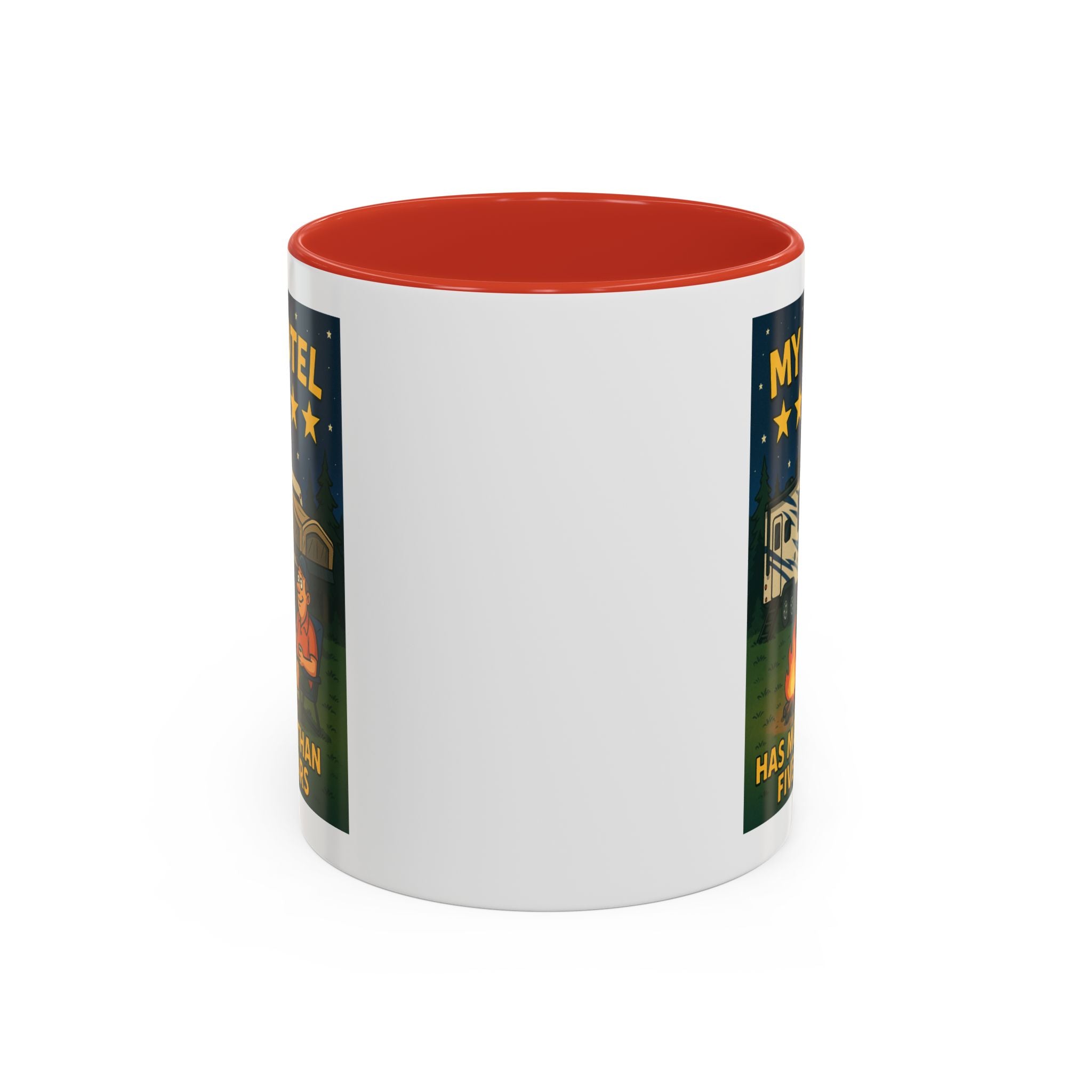 Camping-Themed Accent Coffee Mug | Perfect for RV Lovers, Campers, Travelers, Cozy Nights, Outdoor Adventures, Unique Gift Ideas