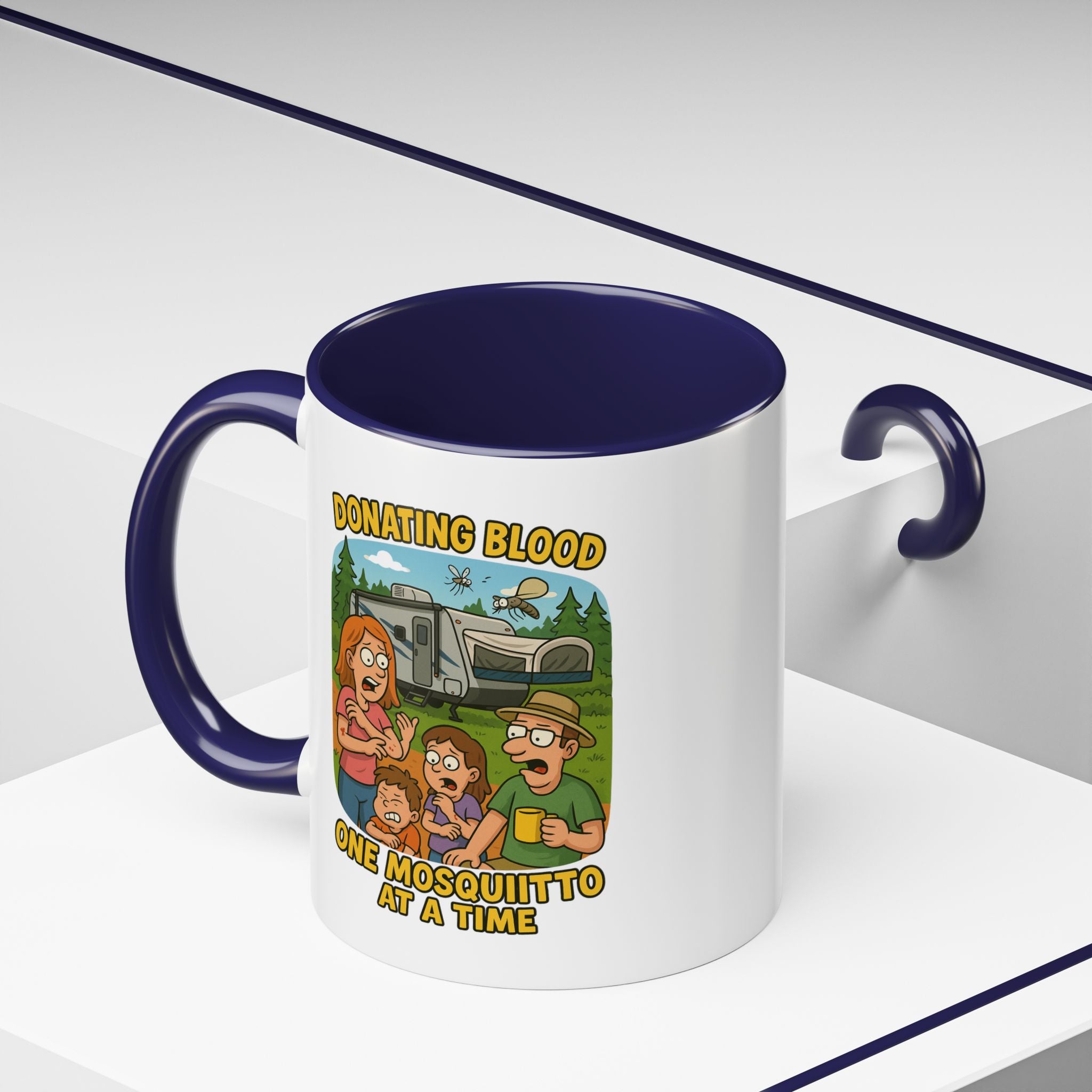 Donating Blood Coffee Mug with Fun Cartoon Design, Unique Gift for Nurses, Healthcare Workers, Humorous Office Mug, Blood Donation Awareness