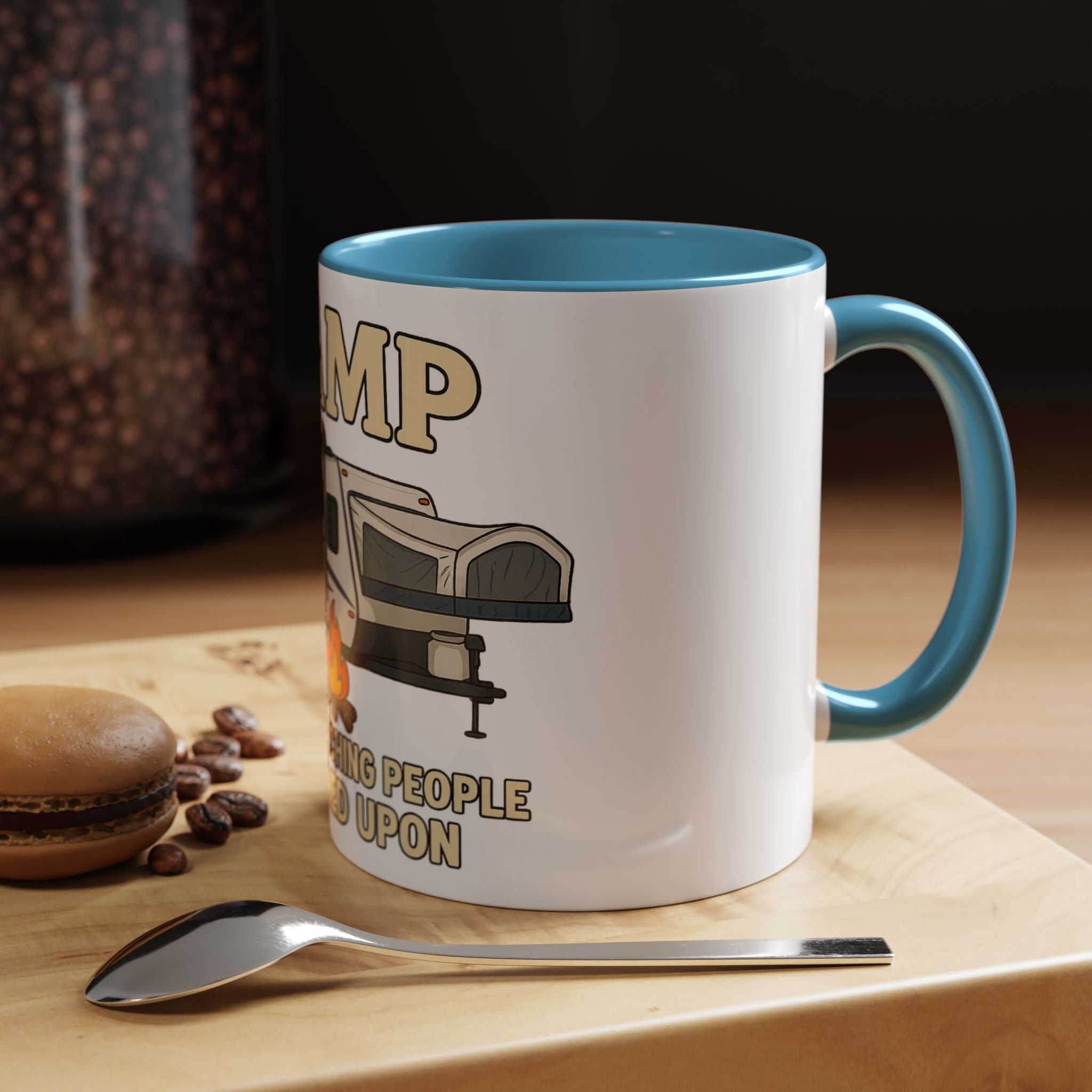 Camping Humor Coffee Mug - I Camp Because Punching People is Frowned Upon