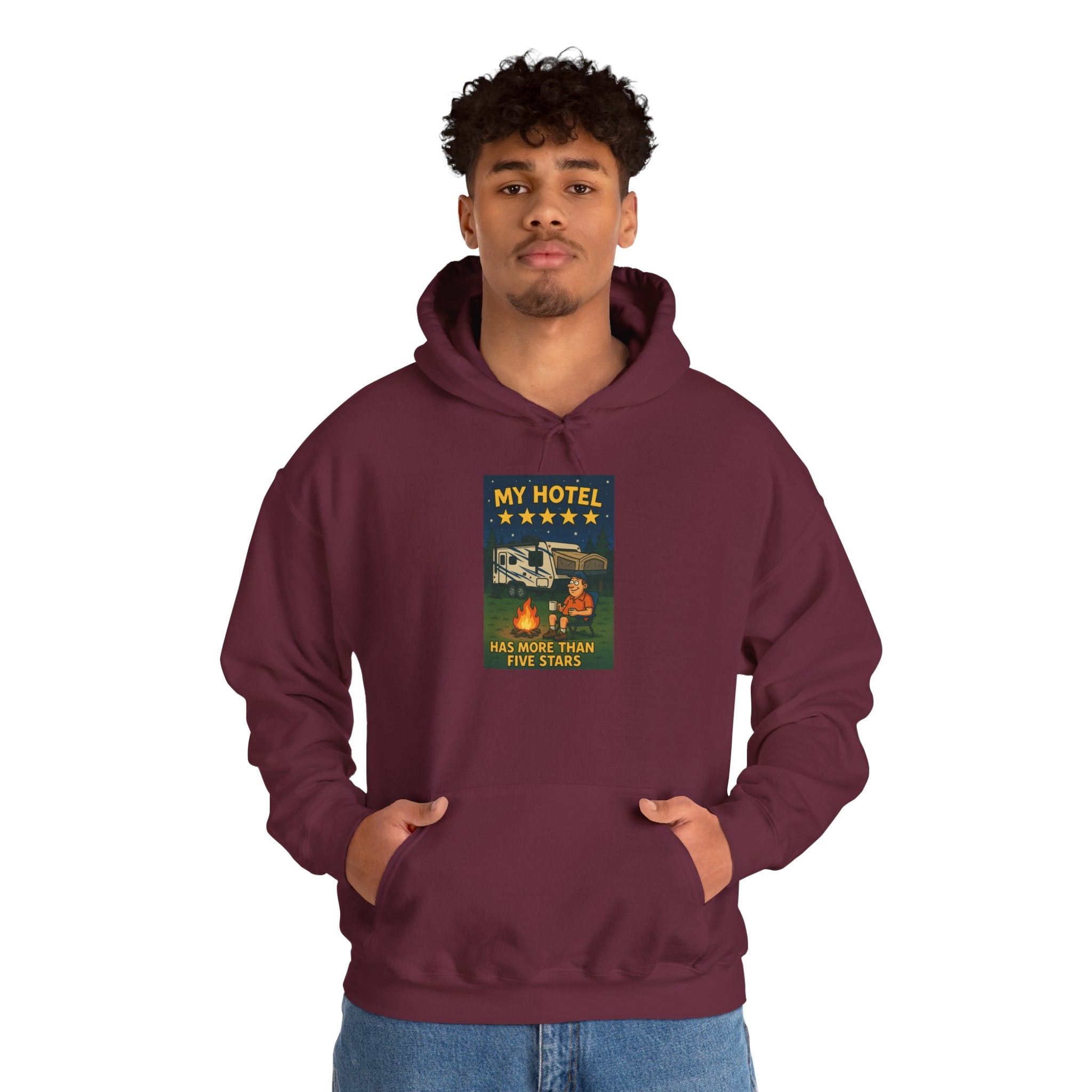 Cozy Camping Hoodie - My Hotel, Outdoor Adventure Apparel, Travel Gift, Nature Lovers Sweatshirt, Camping Gear
